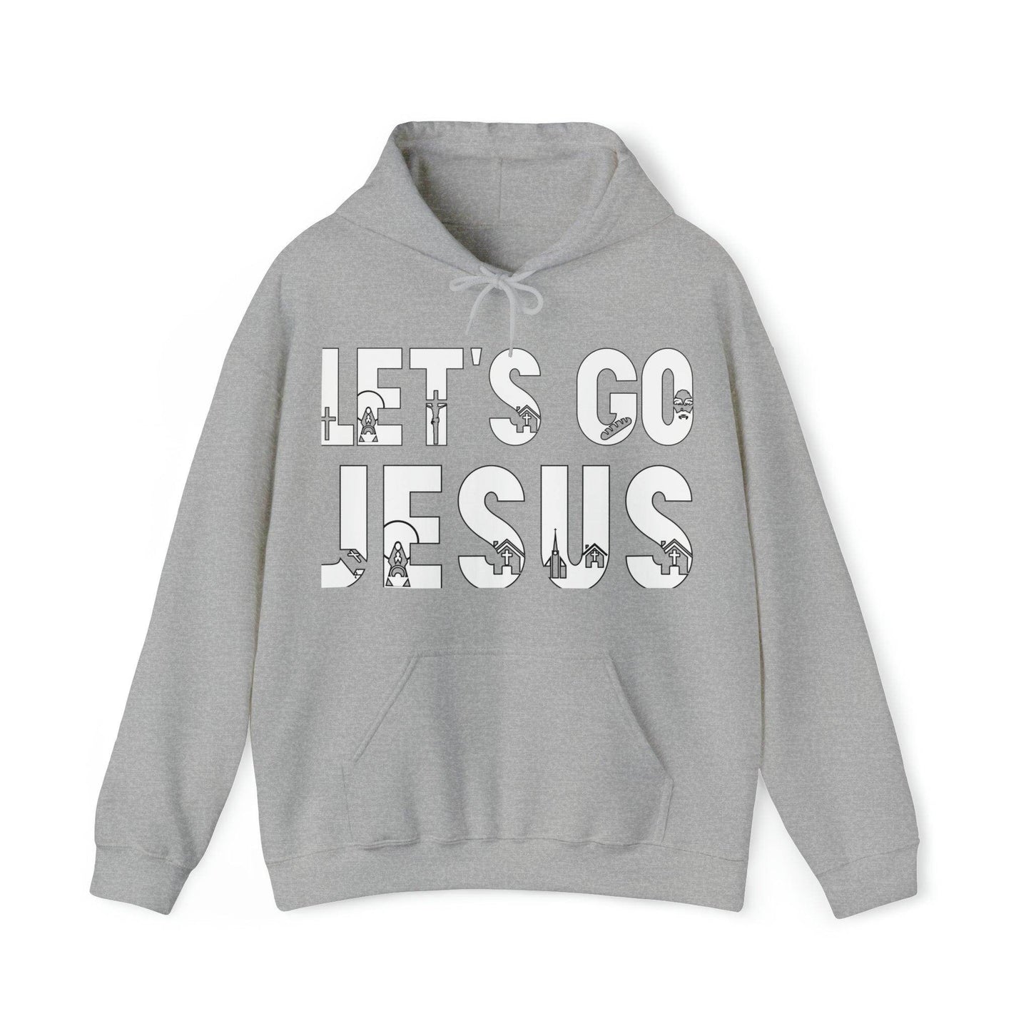 Let's Go Jesus Hooded Sweatshirt Funny Christian Shirt Christian Gift Trendy Christian Sweatshirt Religious Sweatshirt Jesus Hoodie Faith Shirt - Giftsmojo