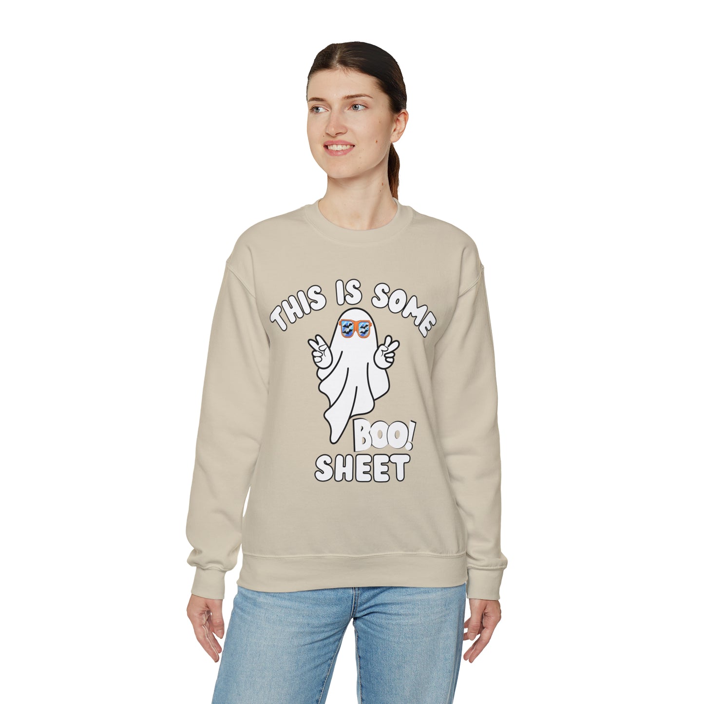 This Is Some Boo Sheet Ghost Sweatshirt Cute Ghost Sweatshirt Boo Ghost Sweatshirt Gift Shirt Funny Halloween Shirt Spooky Season Shirt