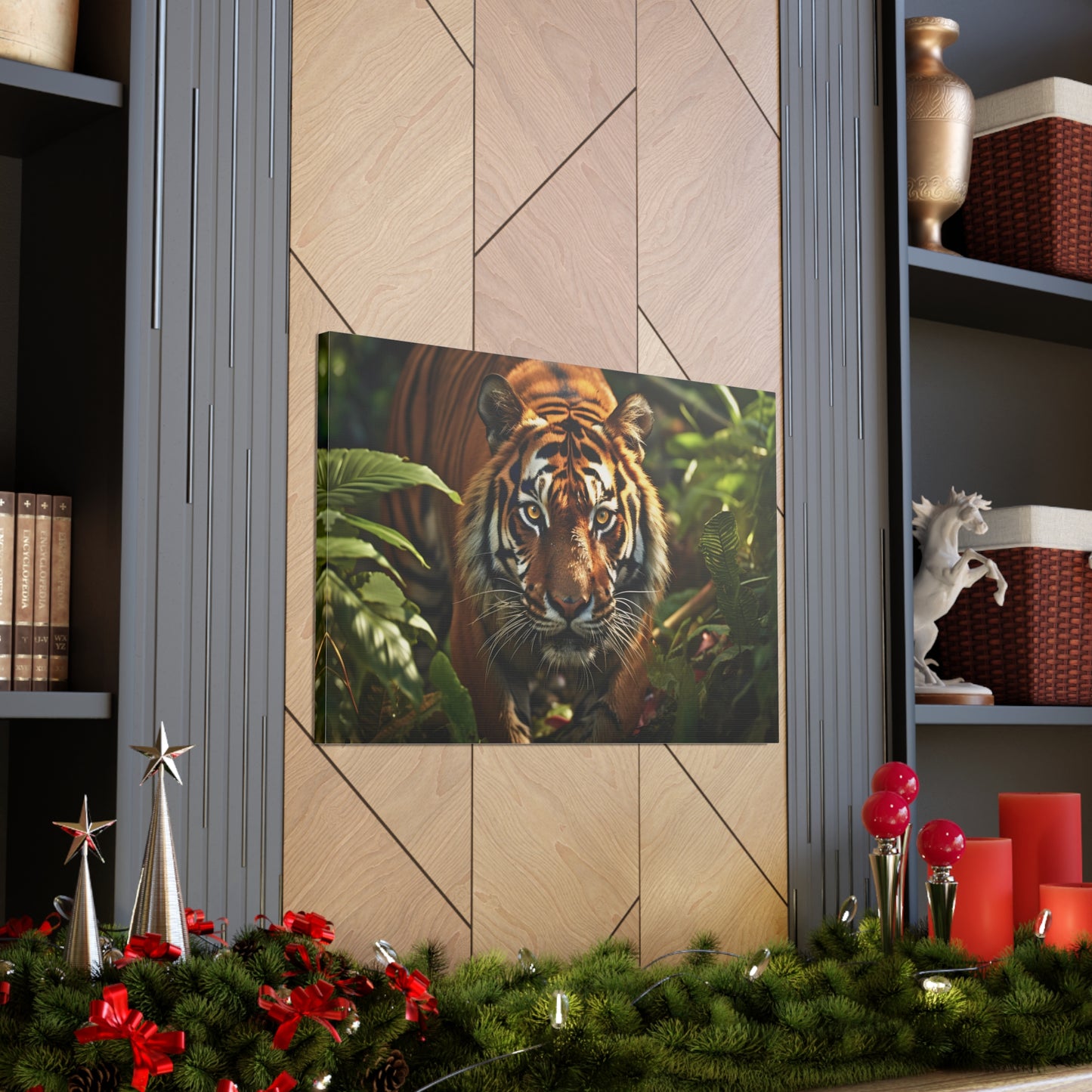 Tiger In Nature Art Canvas Gallery Wraps Tiger Print Large Canvas Art Animal Wall Art minimalist Wall Art Lover Gift