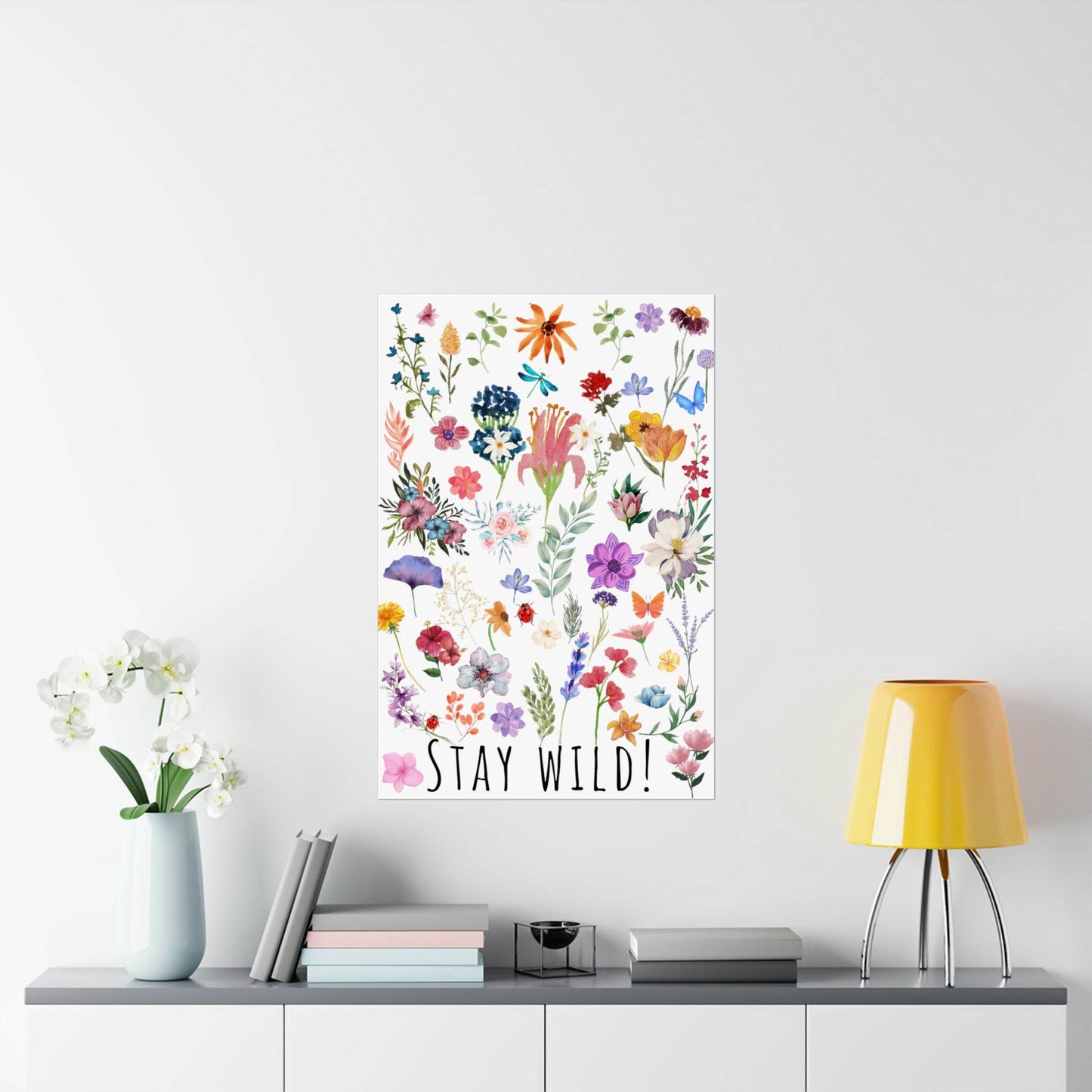 Wildflowers Watercolor Vertical Poster - Giftsmojo
