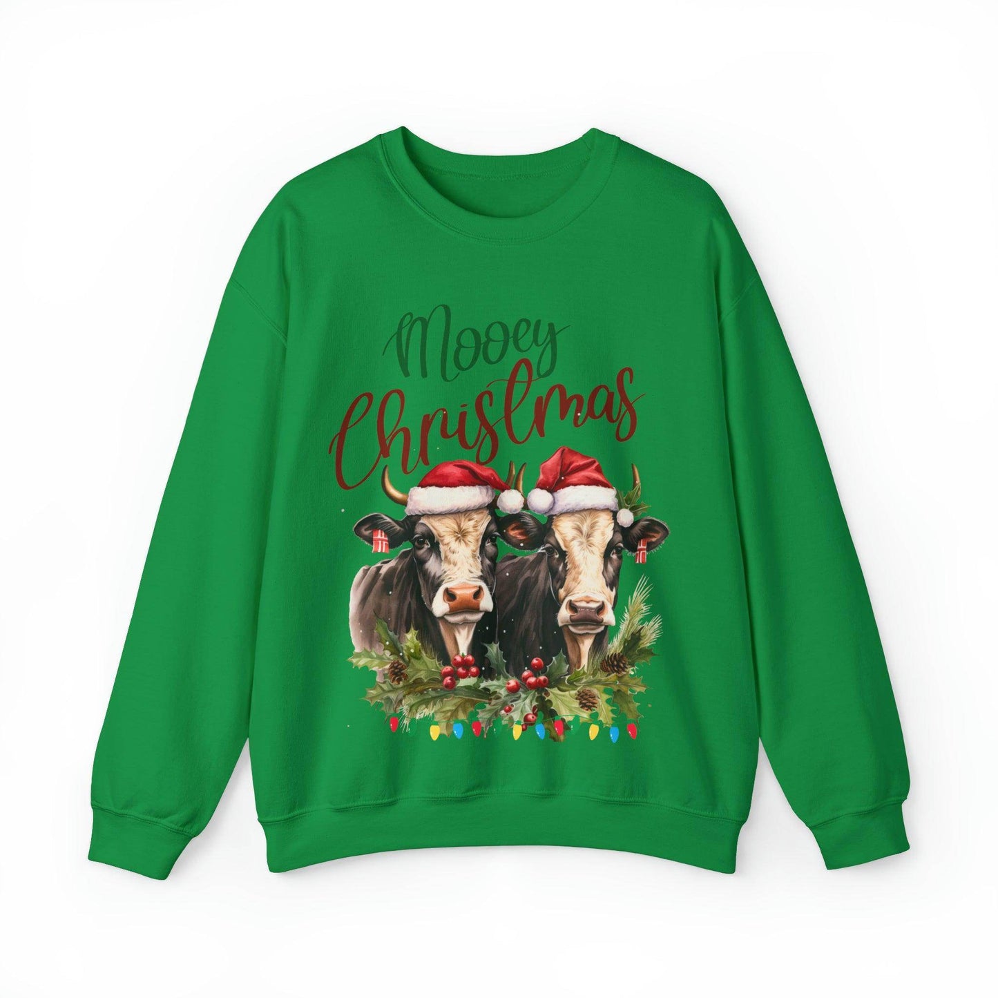 Farm Christmas Sweatshirt Christmas on The Farm Sweatshirt Mooey Christmas Sweatshirt - Giftsmojo