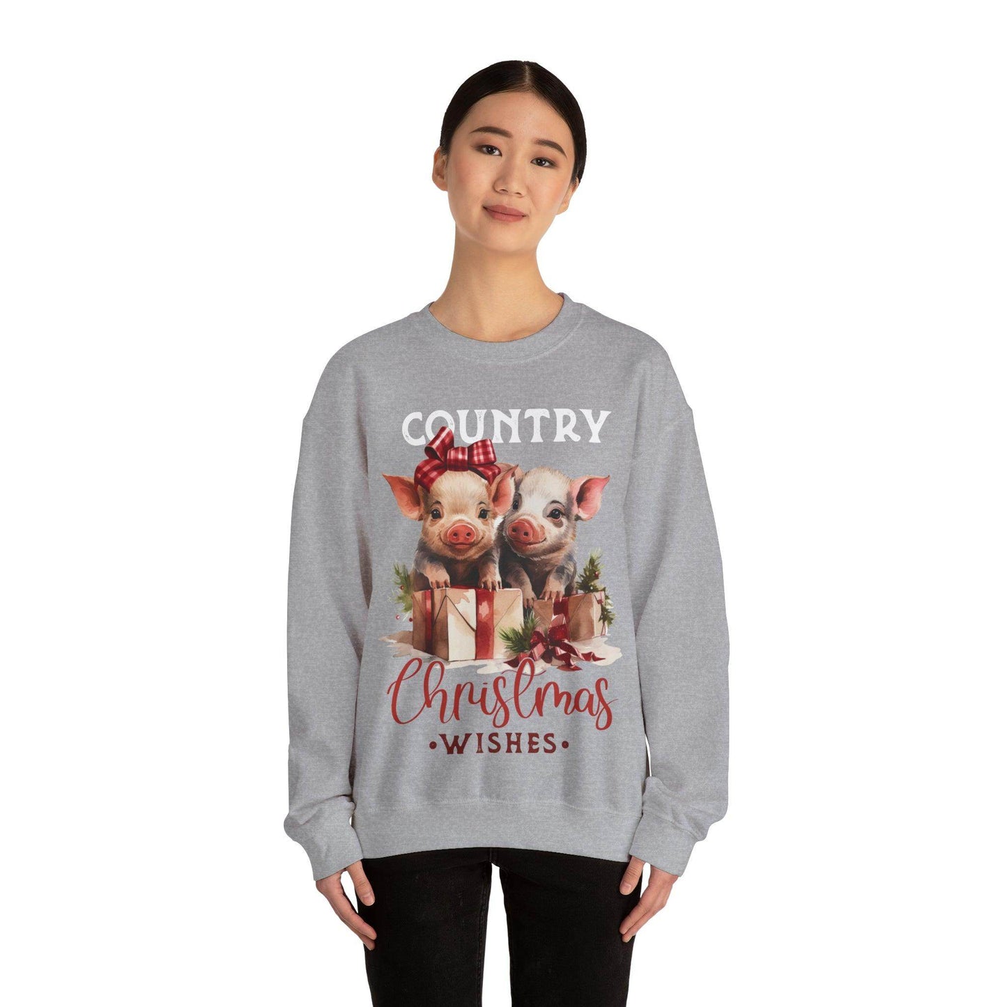 Farm Country Christmas Sweatshirt Christmas in The Barn Sweatshirt Christmas Farm Sweatshirt Christmas Sweater Trendy Christmas Shirt Farmers - Giftsmojo