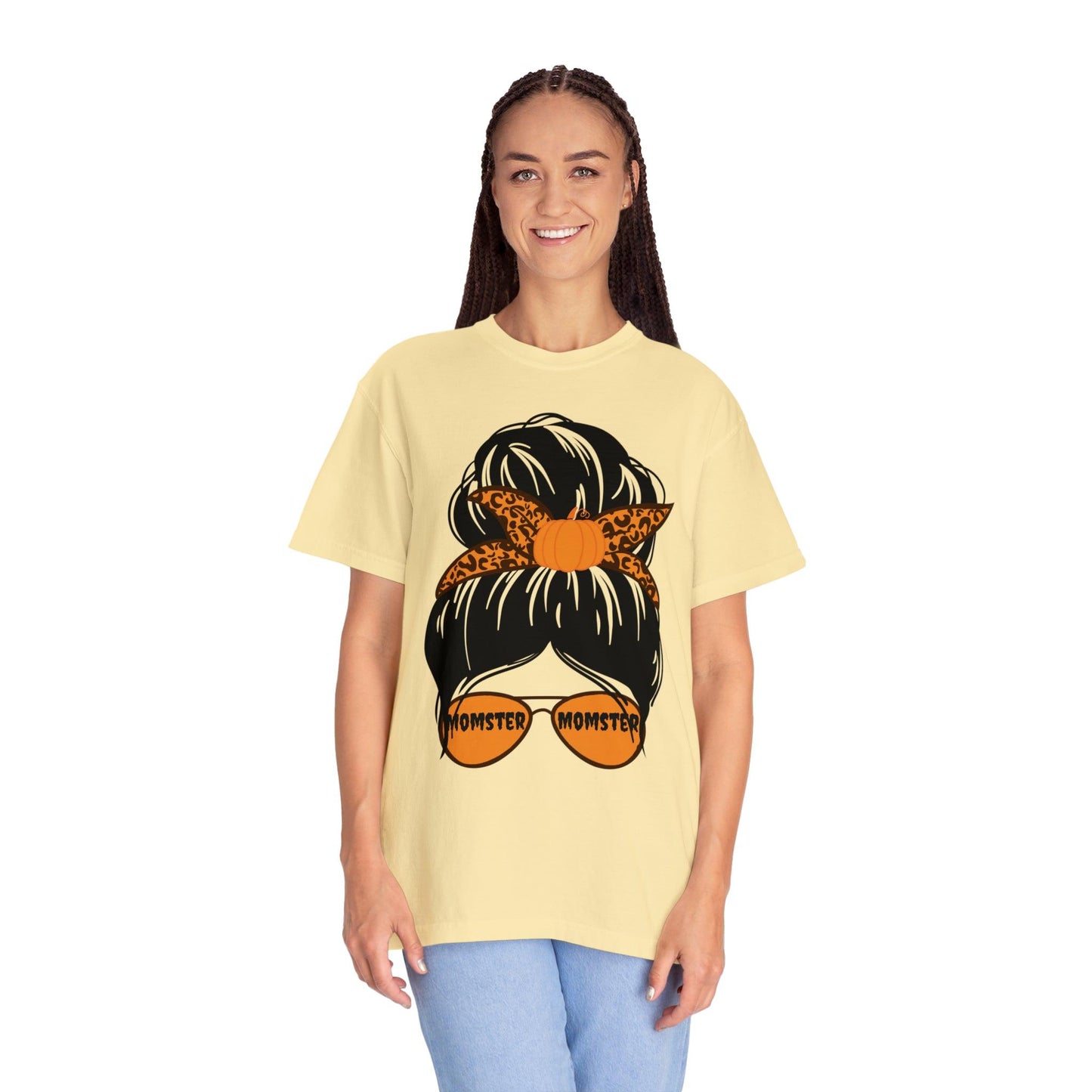 Leopard Print Retro Halloween Tshirt, Momster Shirt, Vintage Shirt Halloween Shirt Comfort color - Giftsmojo