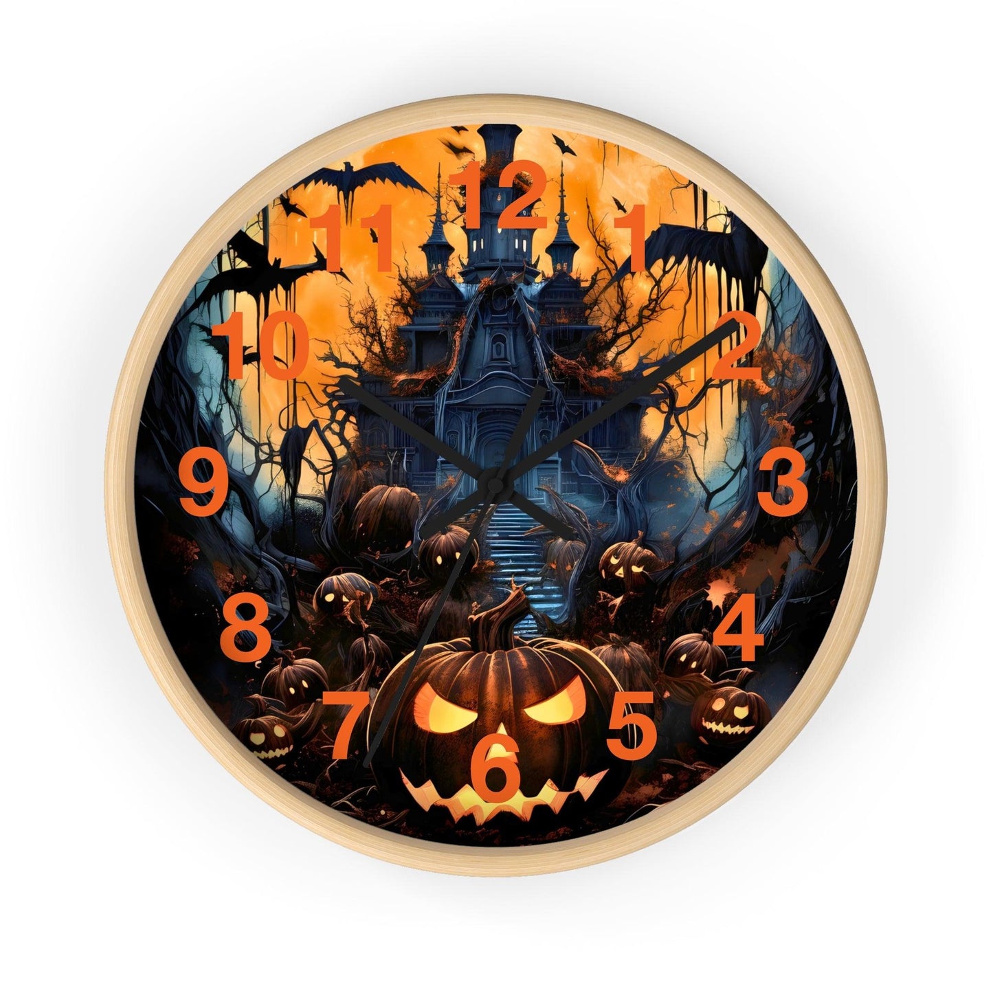 Halloween Ghost Wall Clock Halloween Wall Clocks Halloween Clock Fall Clock Halloween Decor