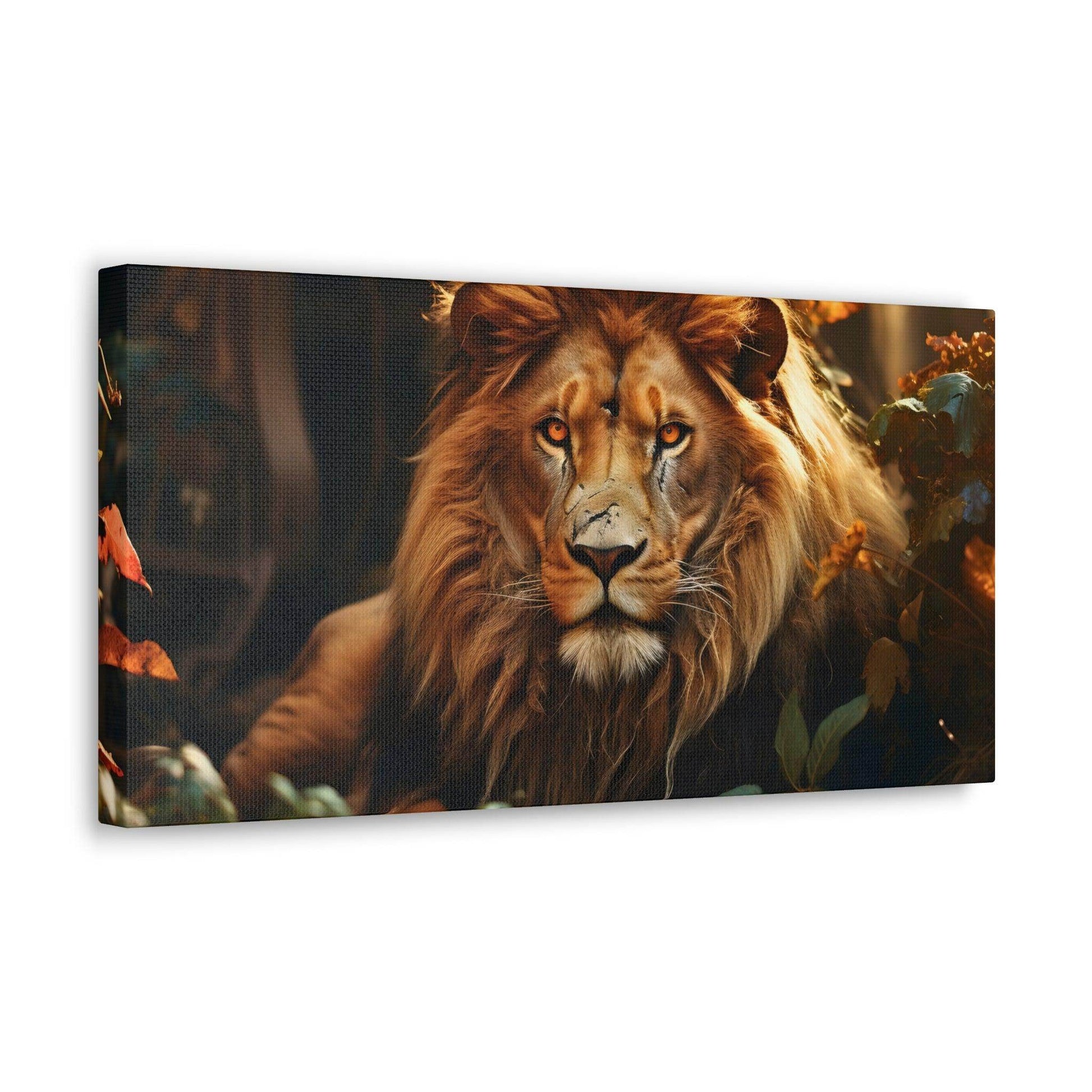 Lion In Nature Art Canvas Gallery Wraps Lion Print Large Canvas Art Animal Wall Art minimalist Wall Art Lover Gift - Giftsmojo