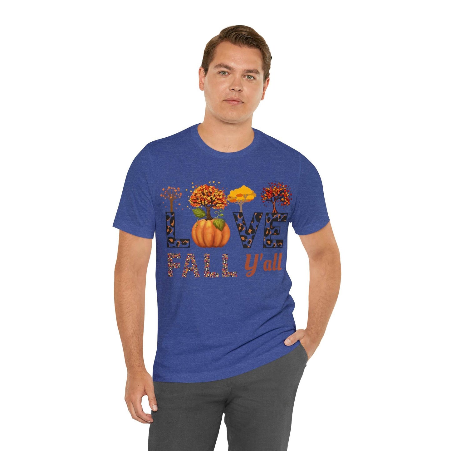 Leopard Print Love Fall Y'all, Fall shirt, Fall lover gift - Giftsmojo