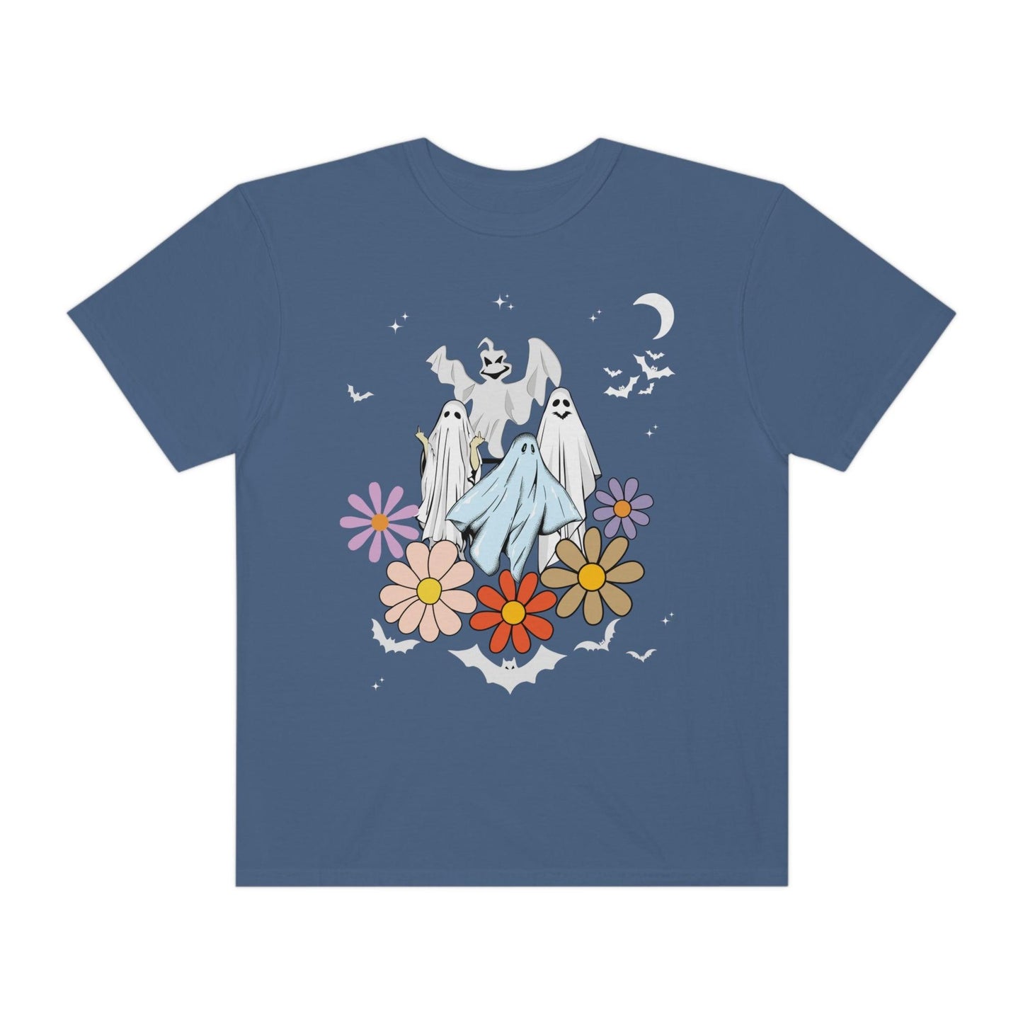 Retro Halloween Tshirt, Trick or Treat shirt, Vintage Shirt Halloween Shirt, floral Ghost Shirt