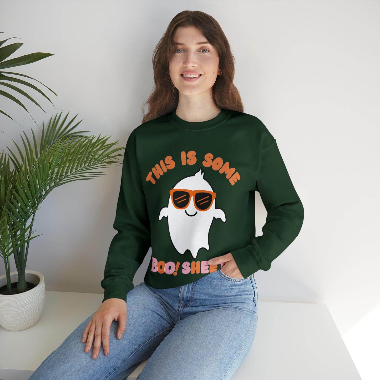 This Is Some Boo Sheet Ghost Sweatshirt Cute Ghost Sweatshirt Boo Ghost Sweatshirt Gift Shirt Funny Halloween Shirt Spooky Season Shirt - Giftsmojo