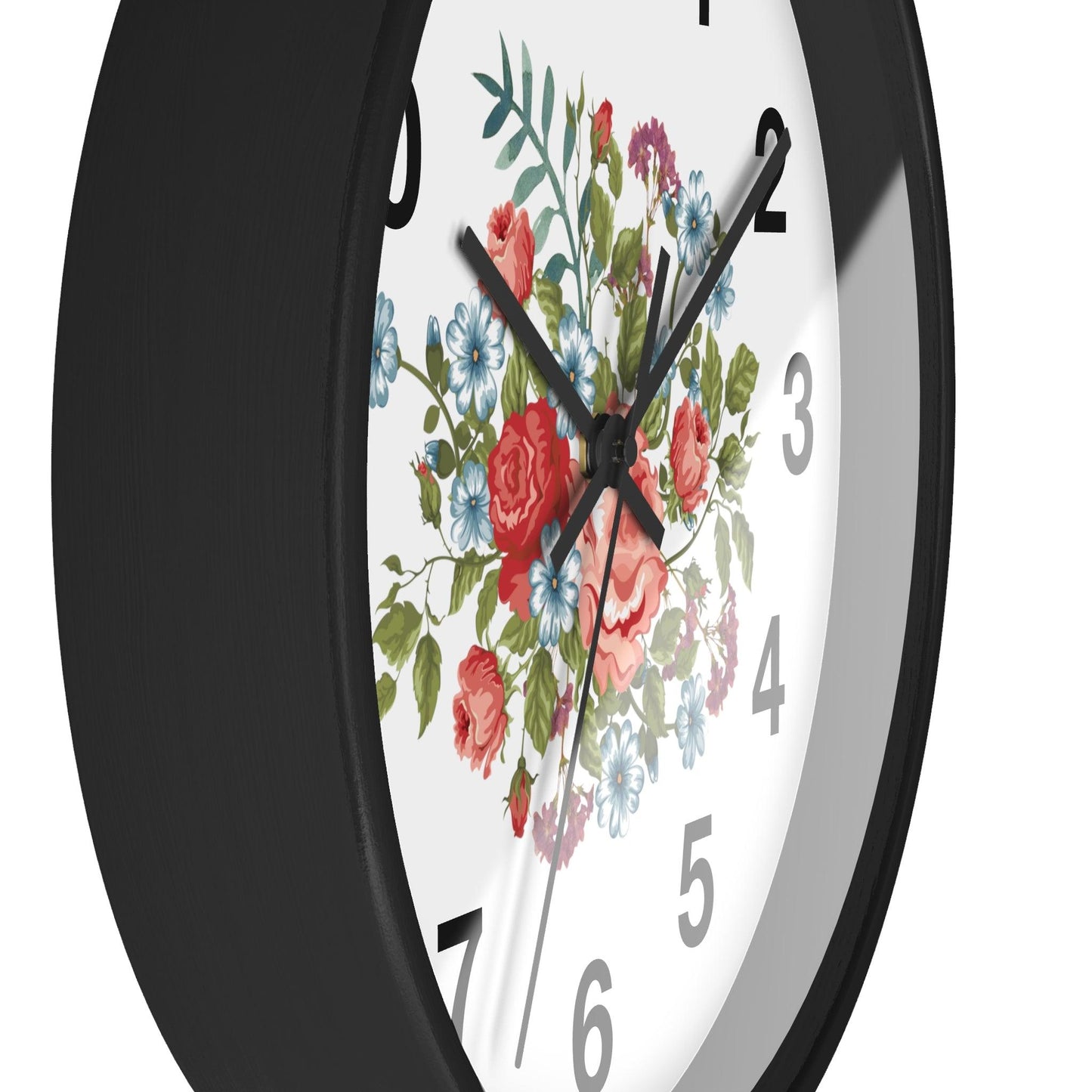 Flower Wall Clock Floral Wall Clock Home Decor Gift House Warming Gift- New Home Gift Mom Gift Farmhouse Clocks For Wall Living Room Bedroom