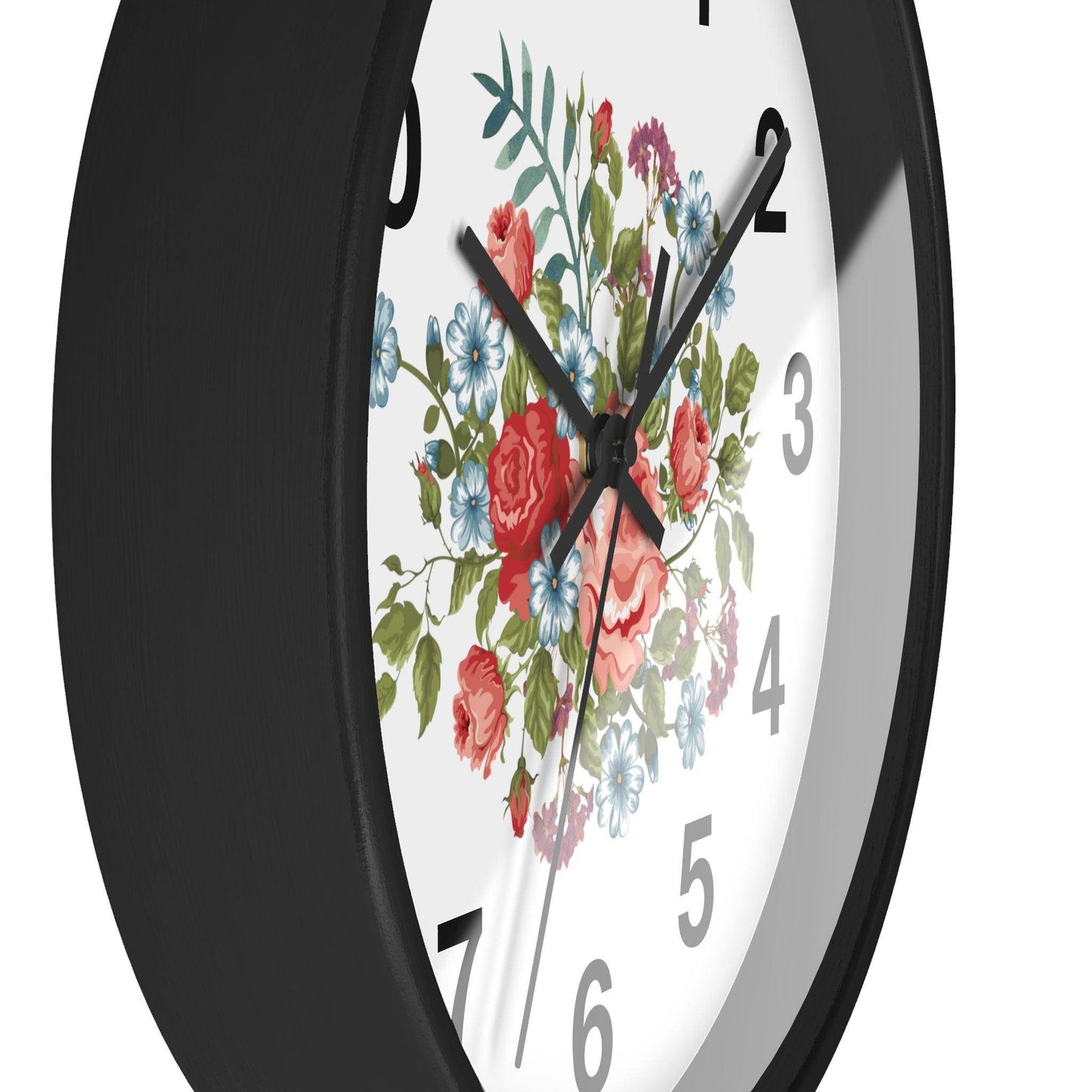 Flower Wall Clock Floral Wall Clock Home Decor Gift House Warming Gift- New Home Gift Mom Gift Farmhouse Clocks For Wall Living Room Bedroom - Giftsmojo