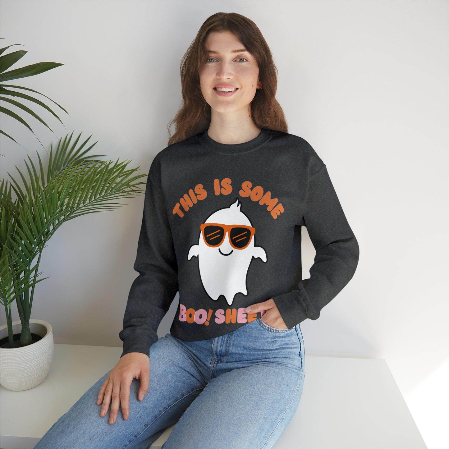 This Is Some Boo Sheet Ghost Sweatshirt Cute Ghost Sweatshirt Boo Ghost Sweatshirt Gift Shirt Funny Halloween Shirt Spooky Season Shirt - Giftsmojo