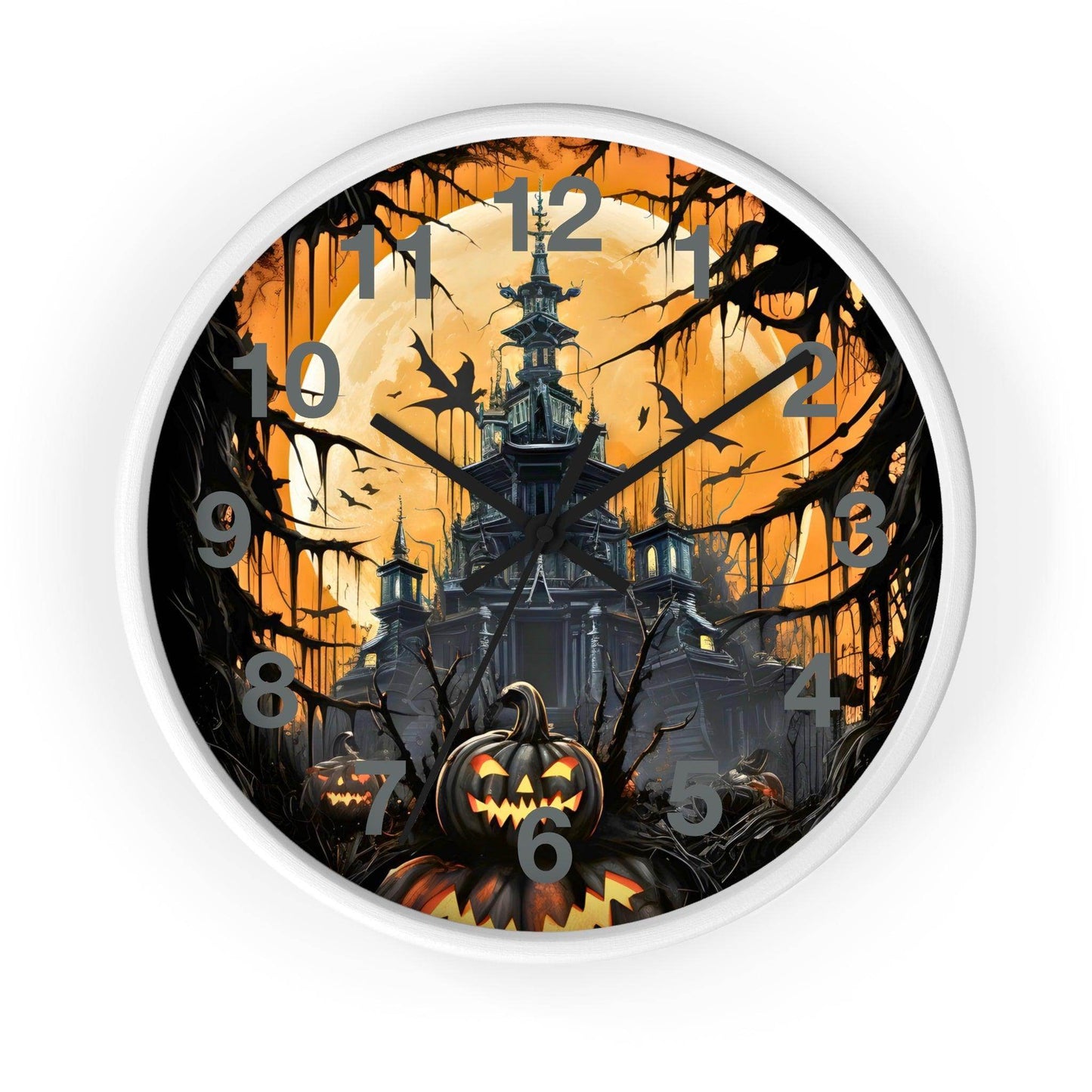 Halloween Ghost Wall Clock Halloween Wall Clocks Halloween Clock Fall Clock Halloween Decor - Giftsmojo