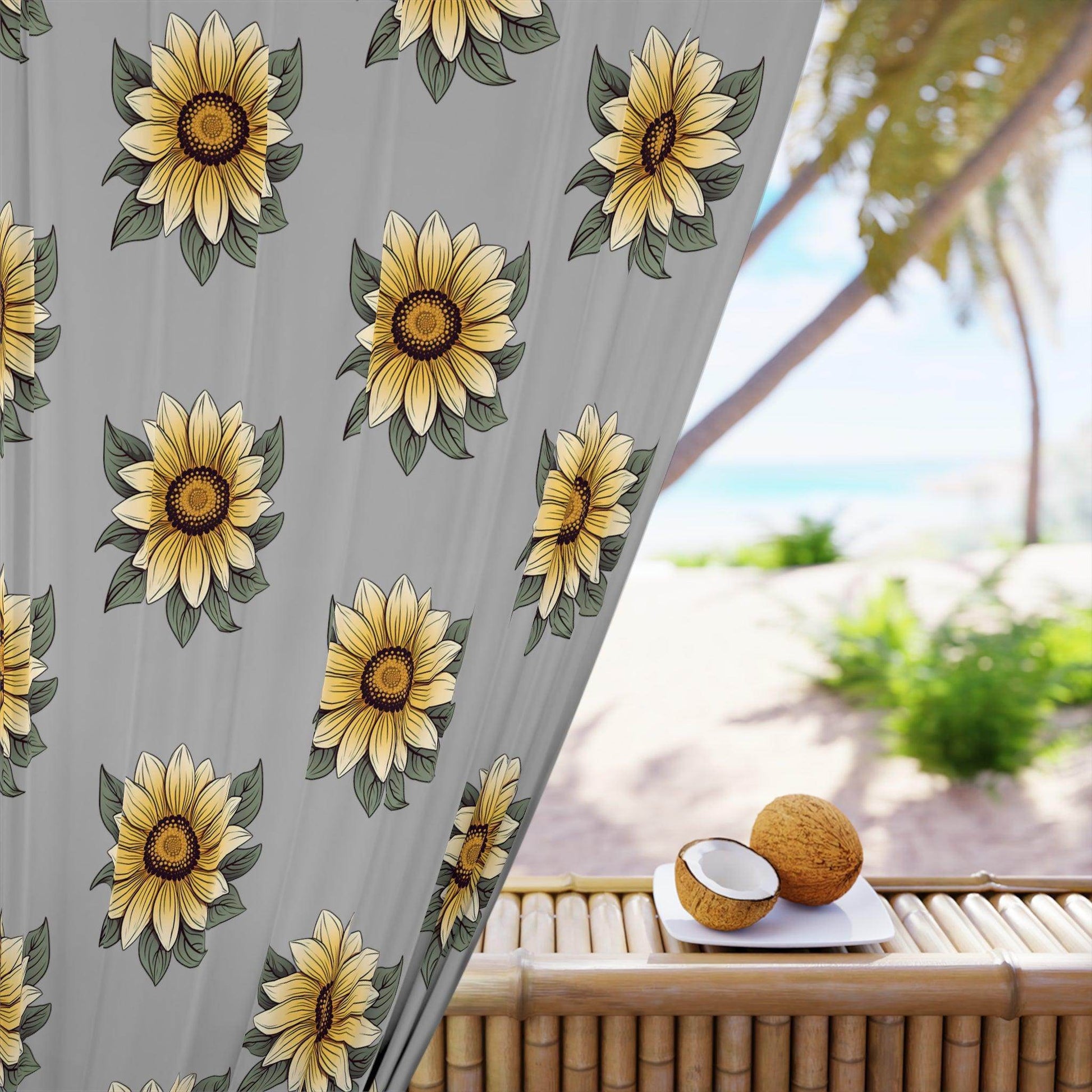 Floral Window Curtains (1 Piece) - Giftsmojo
