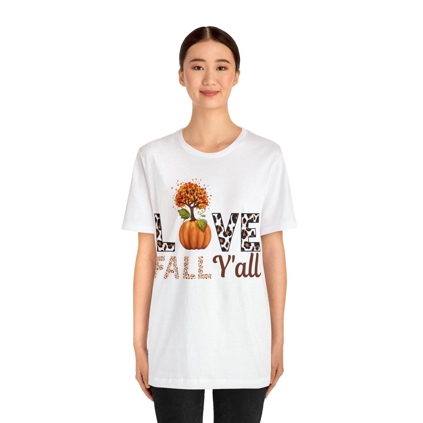 Leopard Print Love Fall Y'all shirt, Autumn Shirt, Fall shirt, Fall Gift - Giftsmojo