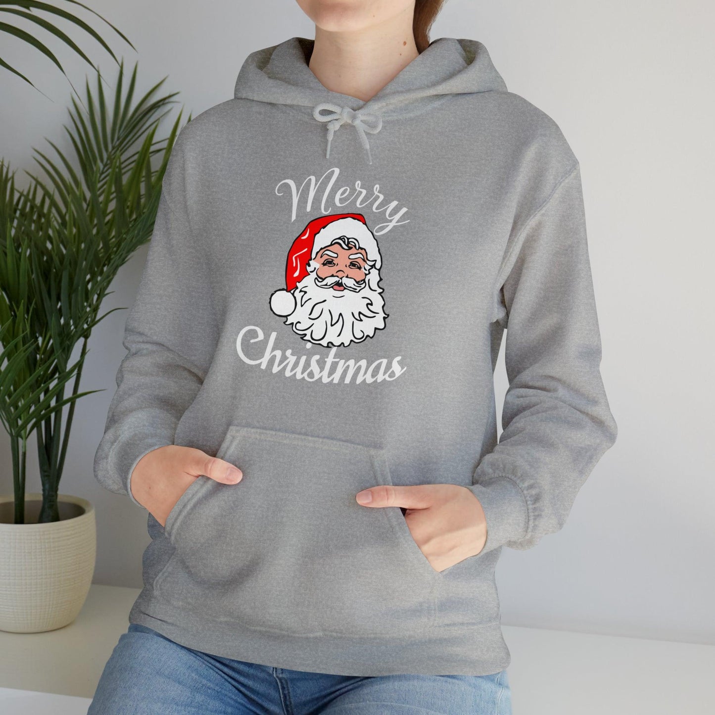 Santa Hoodie, Merry Christmas Hooded Sweatshirt, Christmas Shirt, Christmas Gift