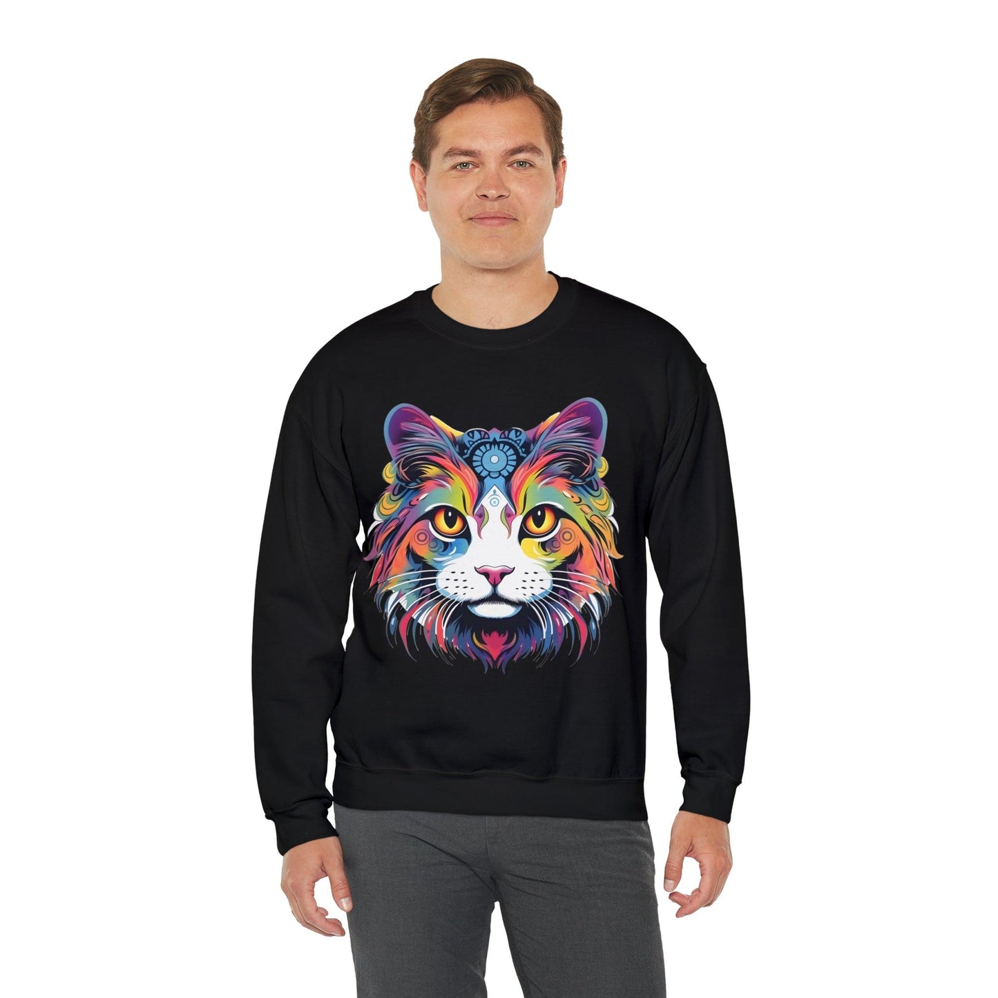 Vintage Cat Lover Sweater Animal Lover Gift Cat Mom Gift Cat Lover Gift Cat Mom Sweatshirt Retro Cat Sweatshirt Cat Crewneck Sweatshirt - Giftsmojo