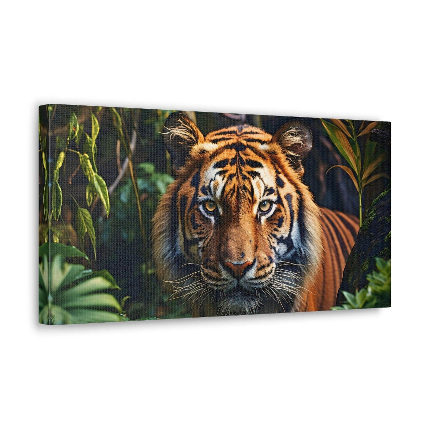 Tiger In Nature Art Canvas Gallery Wraps Tiger Print Large Canvas Art Animal Wall Art minimalist Wall Art Lover Gift - Giftsmojo