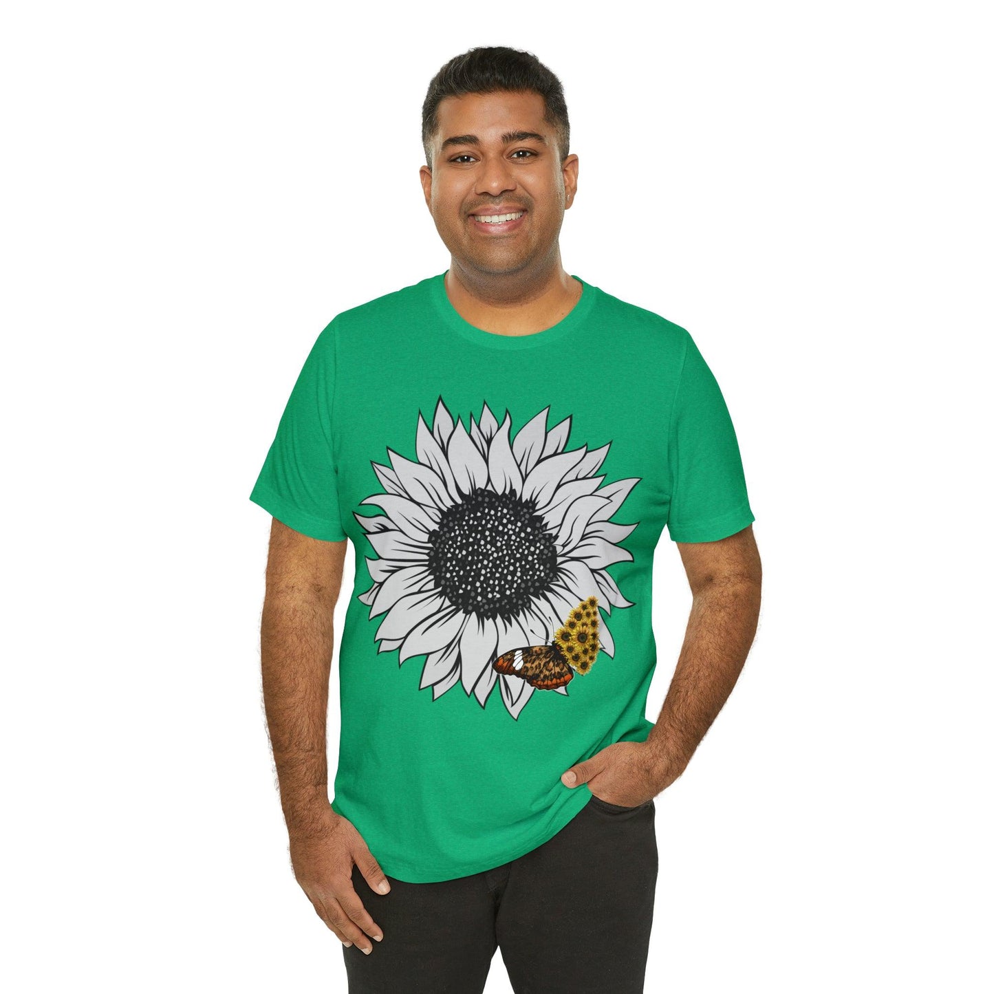 Flower Shirt, Sunflower Shirt, Floral Tee Shirt, Garden Shirt, Womens Fall Summer Shirt Sunshine Tee, Gift for Gardener, Nature love shirt