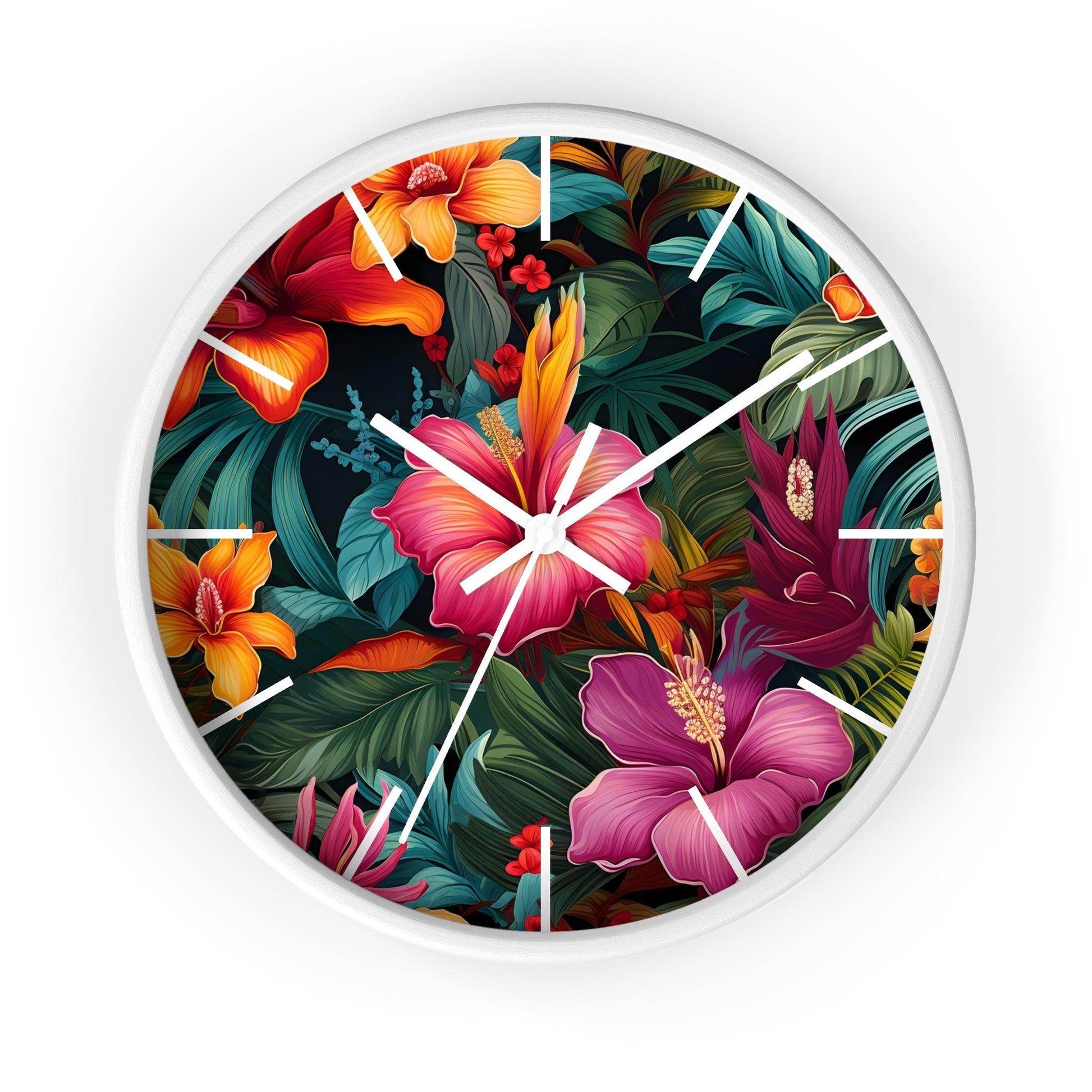 Wild Flower Wall Clock Flower Wall Clocks Home Clock Spring Clock Floral Clock Home Decor - Giftsmojo