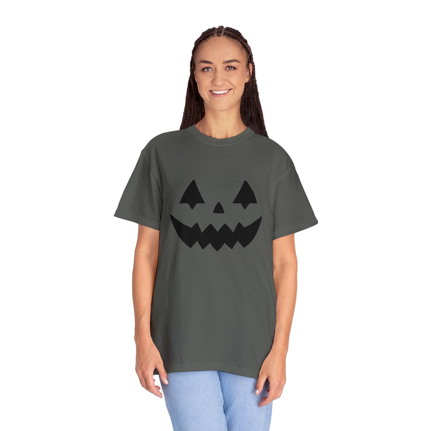 Cute Pumpkin Face Shirt Retro Halloween Tshirt, Vintage Shirt Halloween Shirt Pumpkin Face Halloween Costume Comfort Colors - Giftsmojo