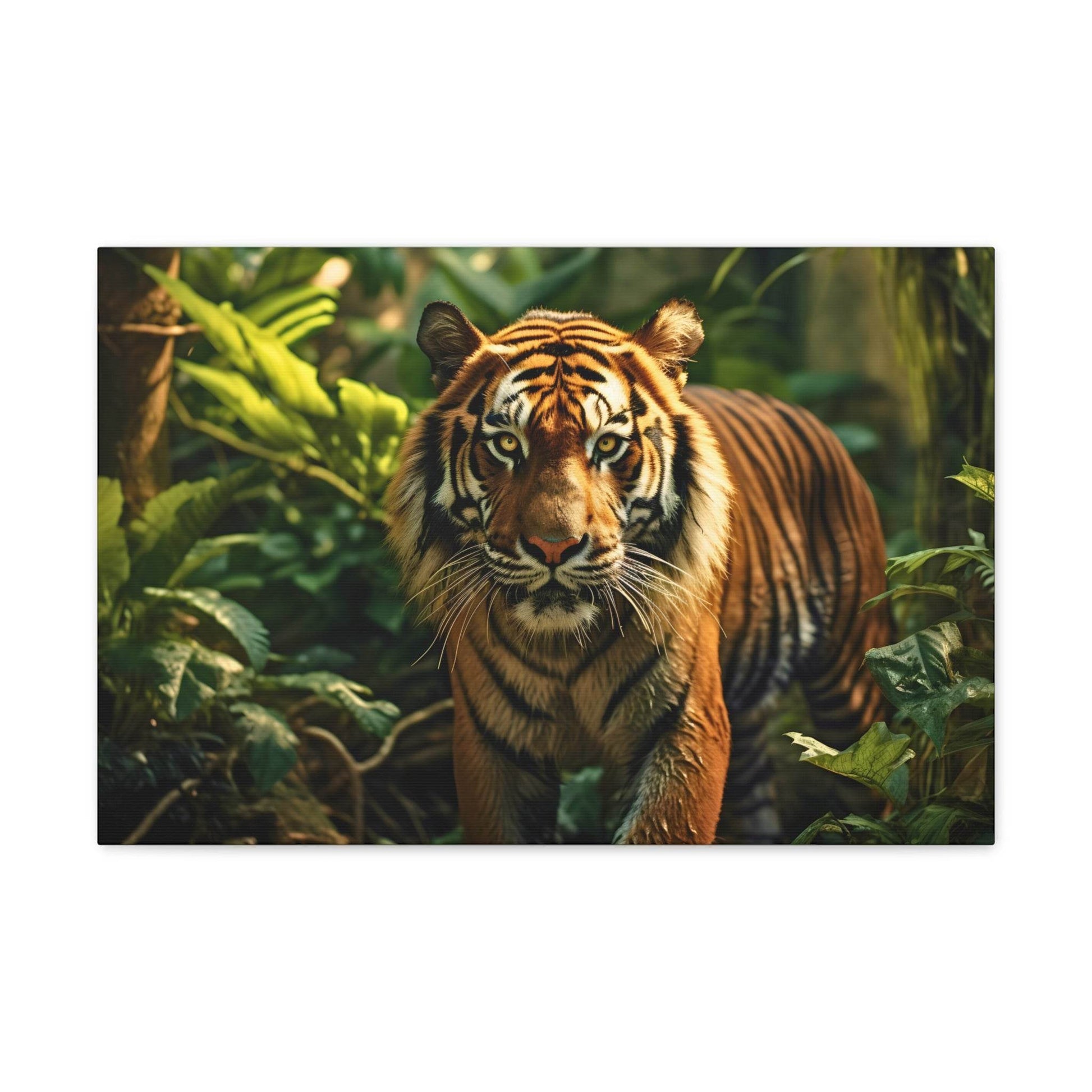 Tiger In Nature Art Canvas Gallery Wraps Tiger Print Large Canvas Art Animal Wall Art minimalist Wall Art Lover Gift - Giftsmojo