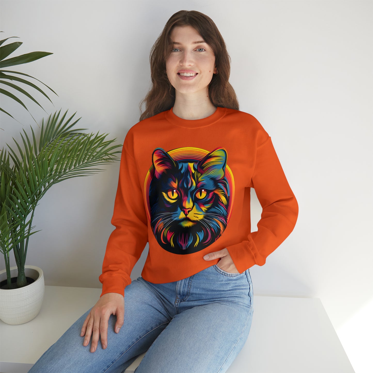 Vintage Cat Lover Sweater Retro Cat Sweatshirt Animal Lover Gift Cat Mom Gift Cat Lover Gift Cat Mom Sweatshirt Cat Crewneck Sweatshirt