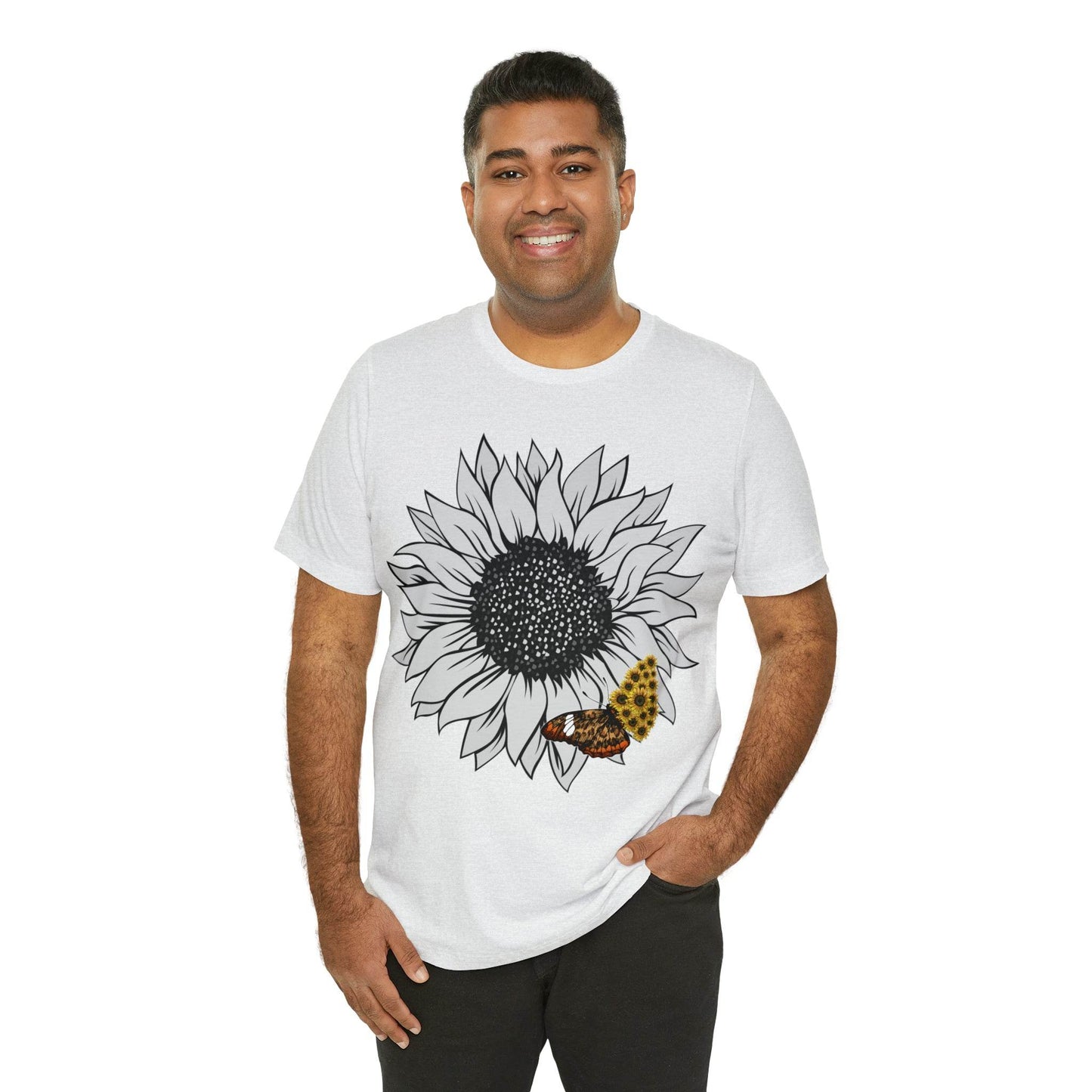 Flower Shirt, Sunflower Shirt, Floral Tee Shirt, Garden Shirt, Womens Fall Summer Shirt Sunshine Tee, Gift for Gardener, Nature love shirt - Giftsmojo