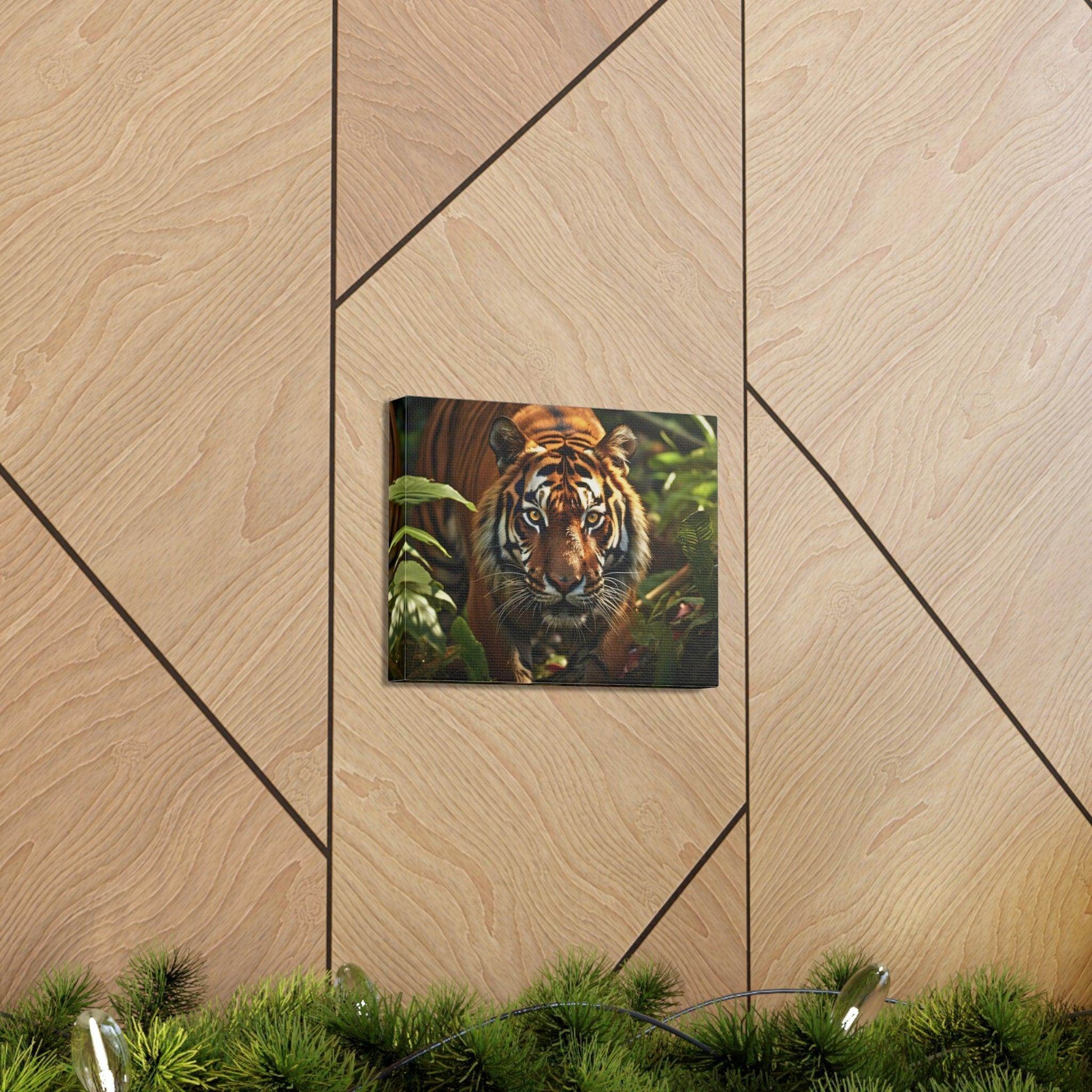 Tiger In Nature Art Canvas Gallery Wraps Tiger Print Large Canvas Art Animal Wall Art minimalist Wall Art Lover Gift - Giftsmojo