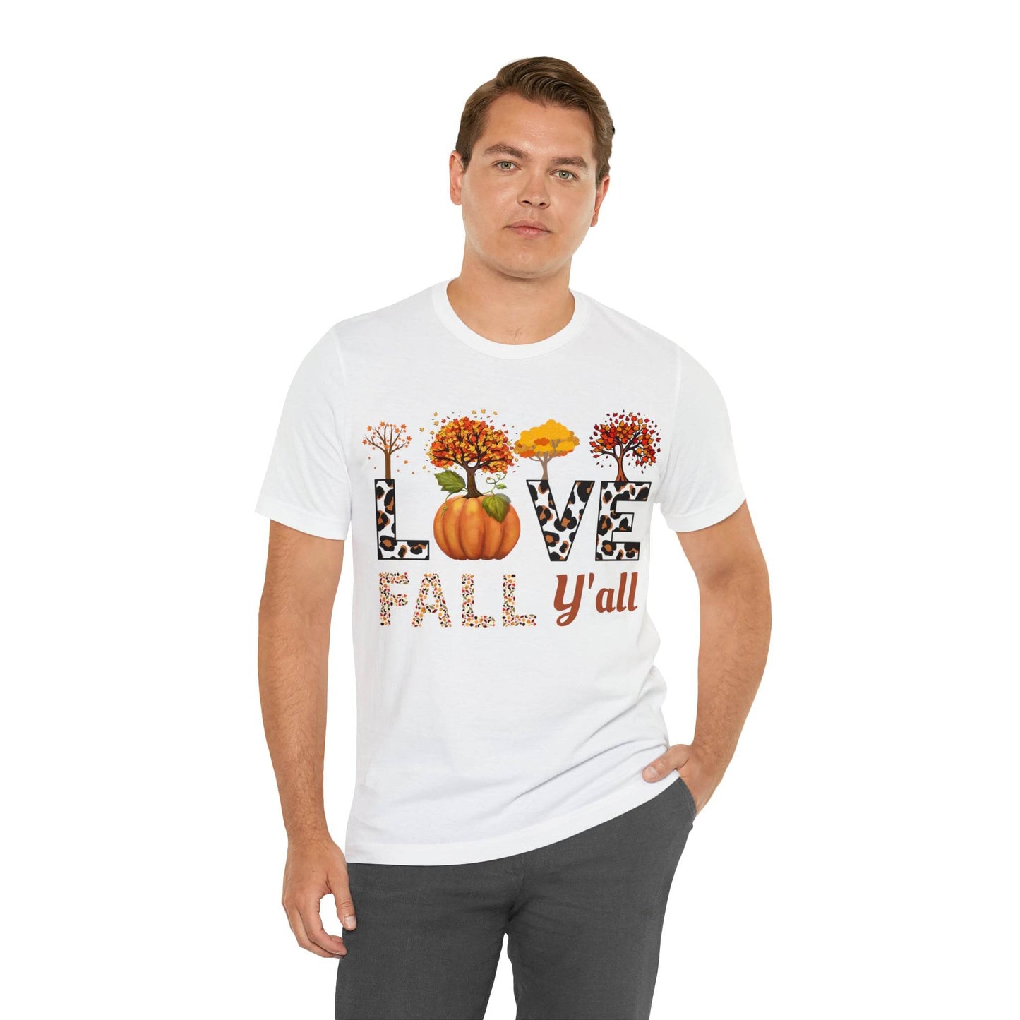 Leopard Print Love Fall Y'all, Fall shirt, Fall lover gift - Giftsmojo
