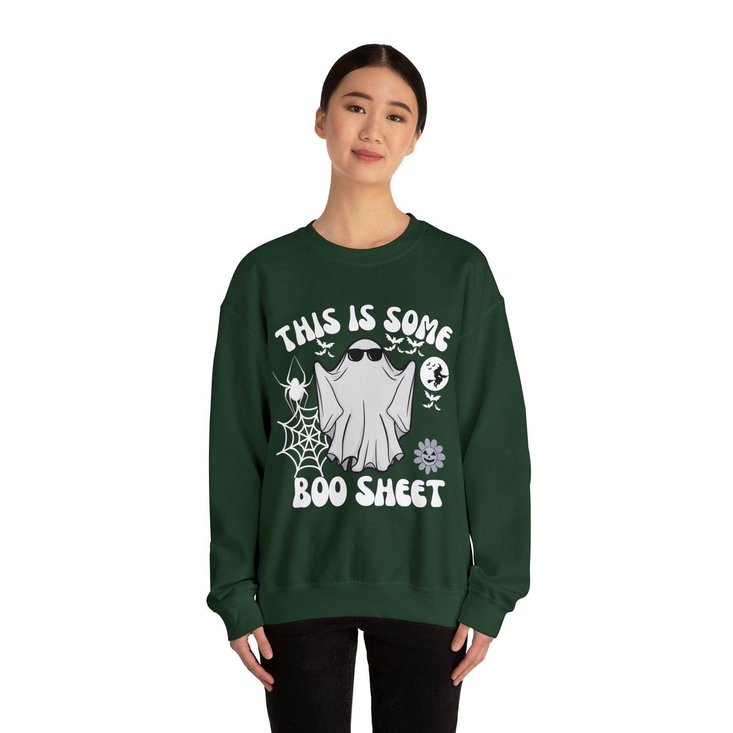 This Is Some Boo Sheet Ghost Sweatshirt Cute Ghost Sweatshirt Boo Ghost Sweatshirt Gift Shirt Funny Halloween Shirt Spooky Season Shirt - Giftsmojo