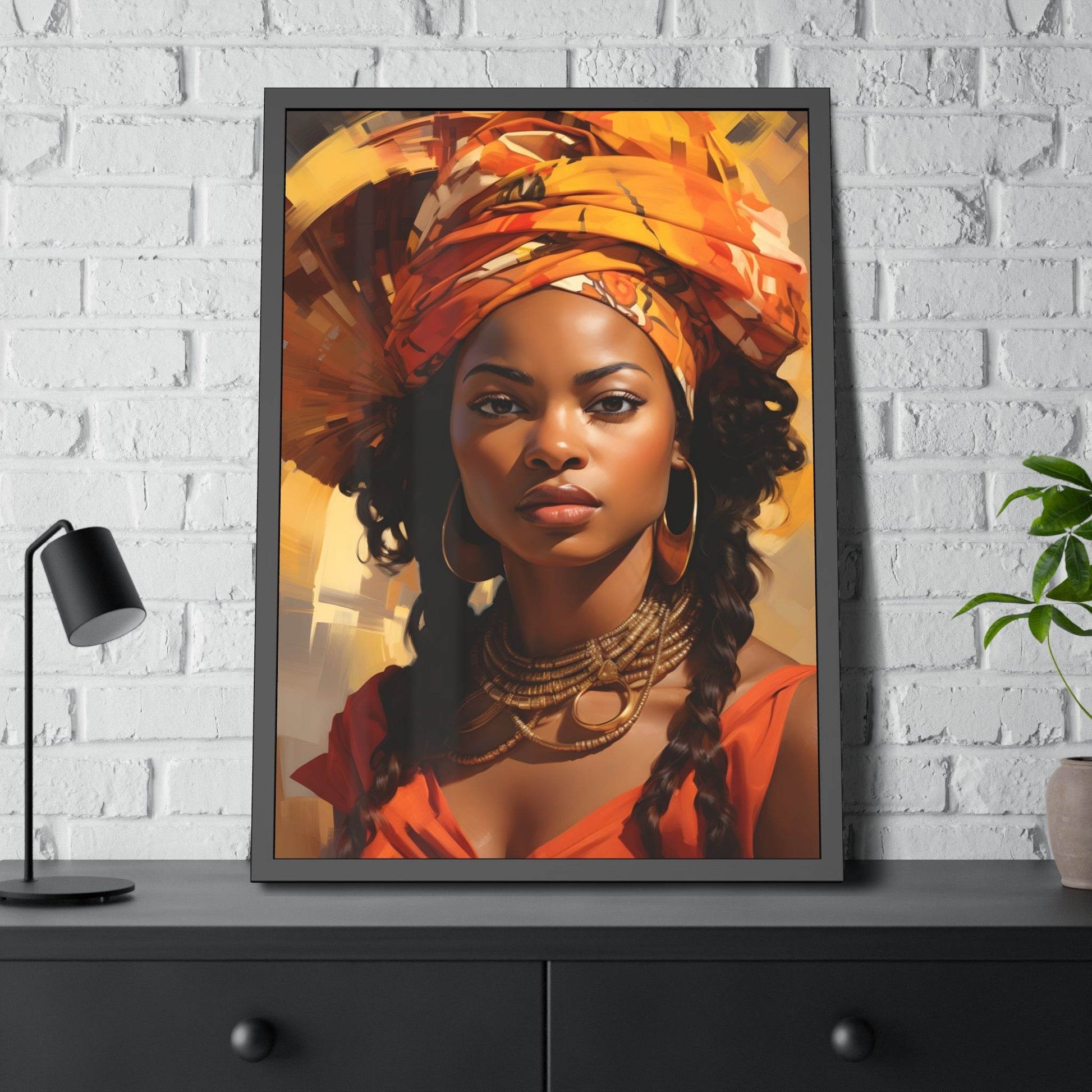 African Woman Framed Paper Posters - Giftsmojo