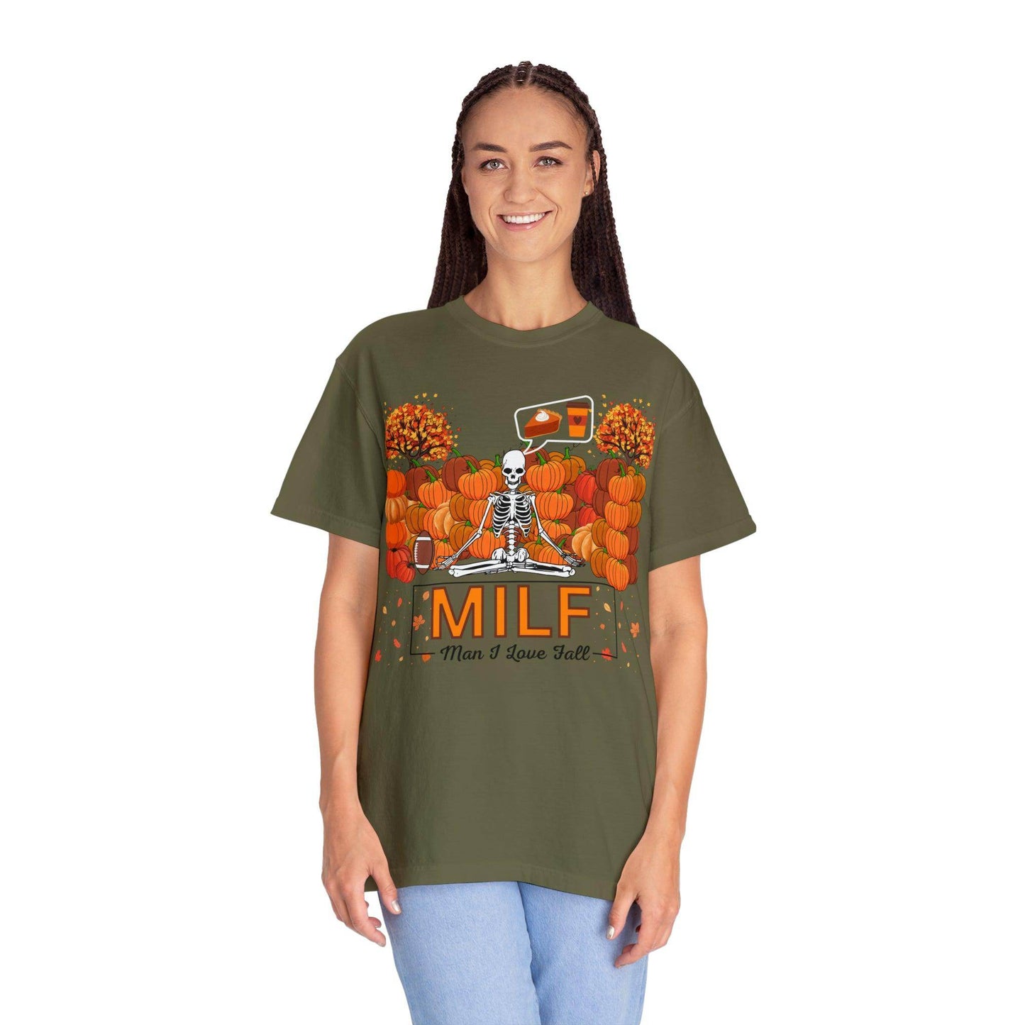 MILF Man I love Fall Gift for Fall Funny Fall Shirts Gift Pumpkin Comfort Colors Shirt - Giftsmojo