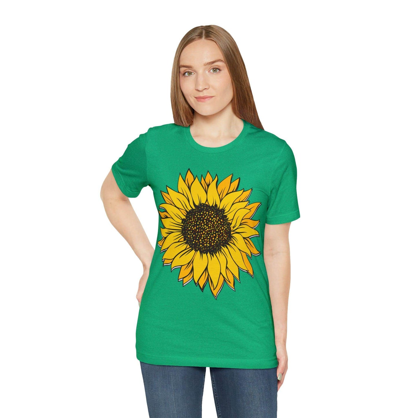 Sunflower Shirt, Floral Tee Shirt, Flower Shirt, Garden Shirt, Womens Fall Summer Shirt Sunshine Tee, Gift for Gardener, Nature lover shirt - Giftsmojo