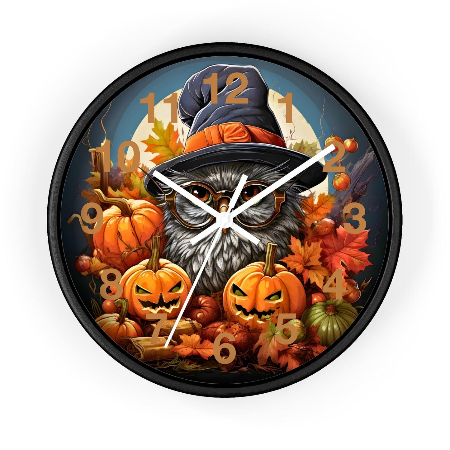 Happy HALLOTHANKSMAS Wall Clock Halloween Wall Clocks Thanksgiving Clock Fall Clock Christmas Decor