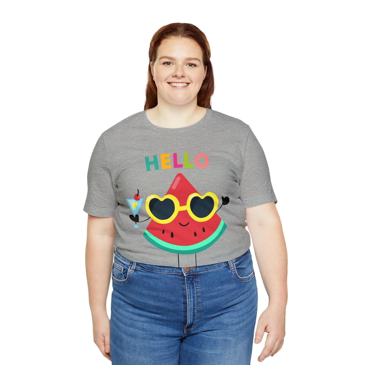 Hello Summer Shirt, Funny Summer Casual Top Tee,Unisex Summer Tshirt Ladies
