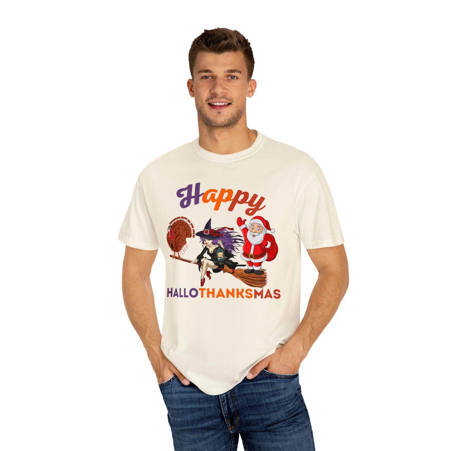 Happy HALLOTHANKSMAS Gift for Fall Halloween Thanksgiving Christmas Gift - Giftsmojo