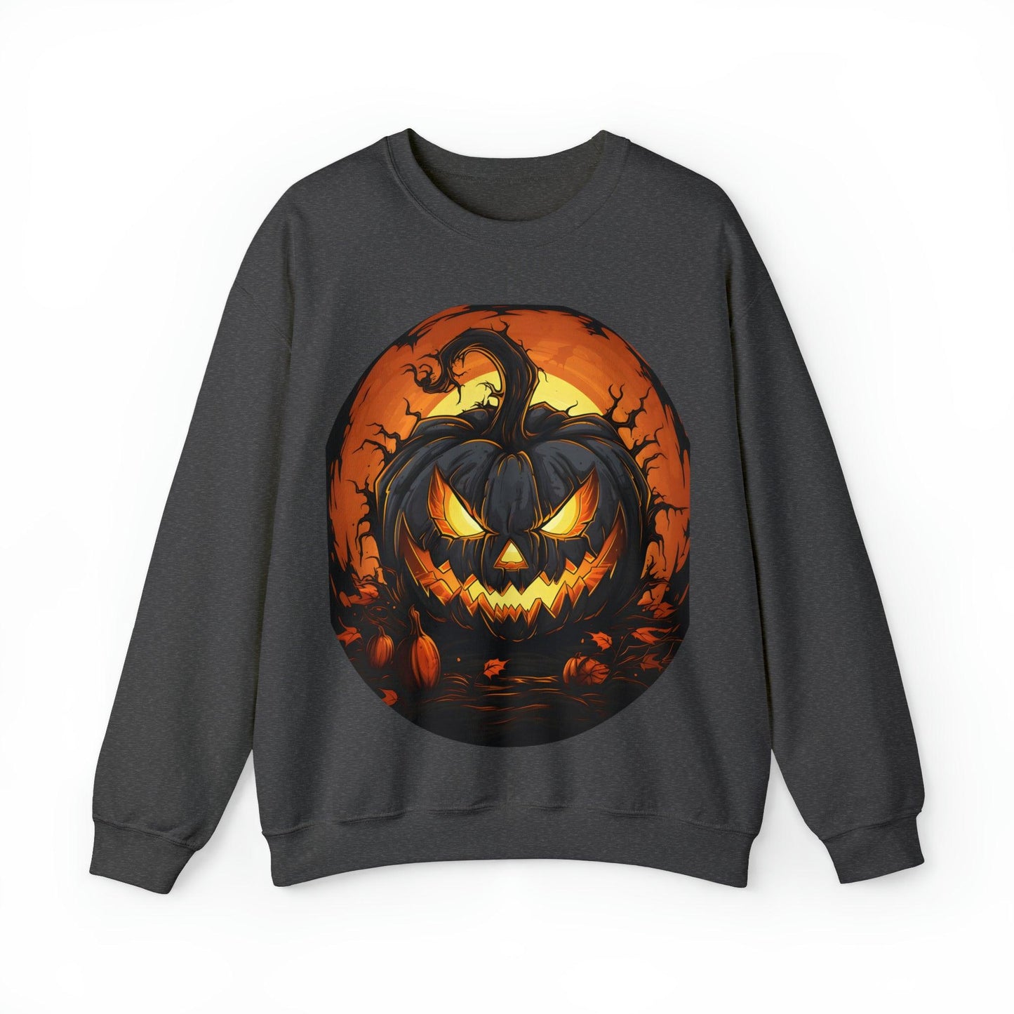 Scary Jack O Lantern Retro Halloween Sweatshirt: Your Spooky Style Statement - Giftsmojo