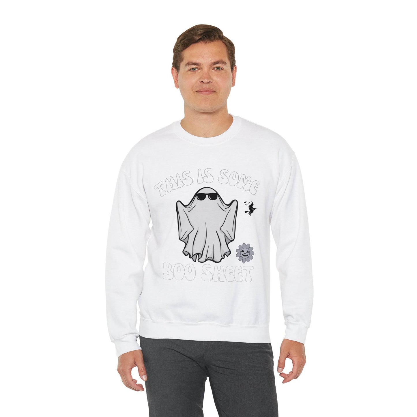 This Is Some Boo Sheet Ghost Sweatshirt Cute Ghost Sweatshirt Boo Ghost Sweatshirt Gift Shirt Funny Halloween Shirt Spooky Season Shirt - Giftsmojo