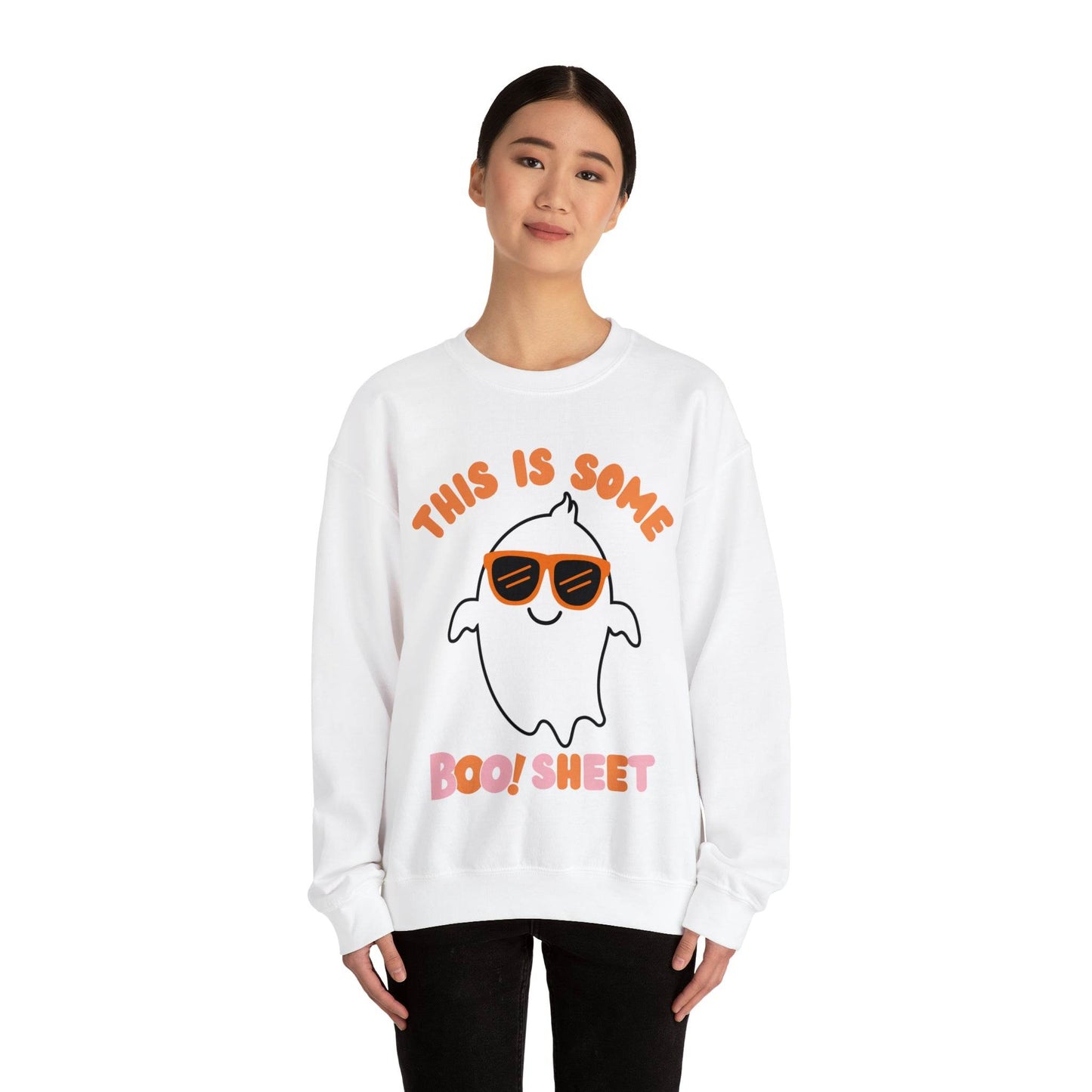 This Is Some Boo Sheet Ghost Sweatshirt Cute Ghost Sweatshirt Boo Ghost Sweatshirt Gift Shirt Funny Halloween Shirt Spooky Season Shirt - Giftsmojo