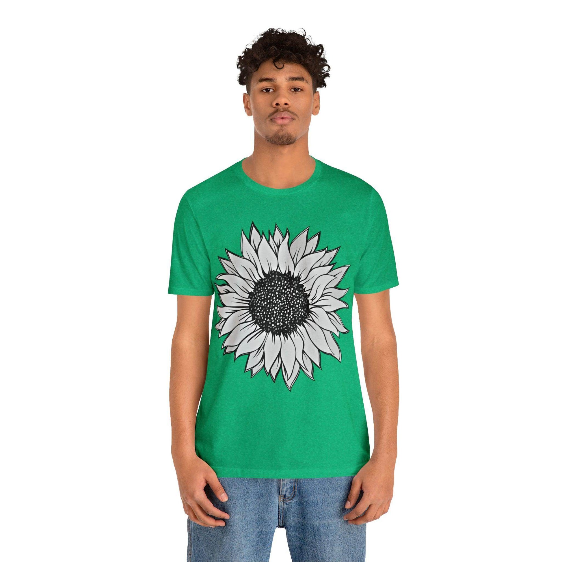 Sunflower Shirt, Floral Tee Shirt, Flower Shirt, Garden Shirt, Womens Fall Summer Shirt Sunshine Tee, Gift for Gardener, Nature love - Giftsmojo