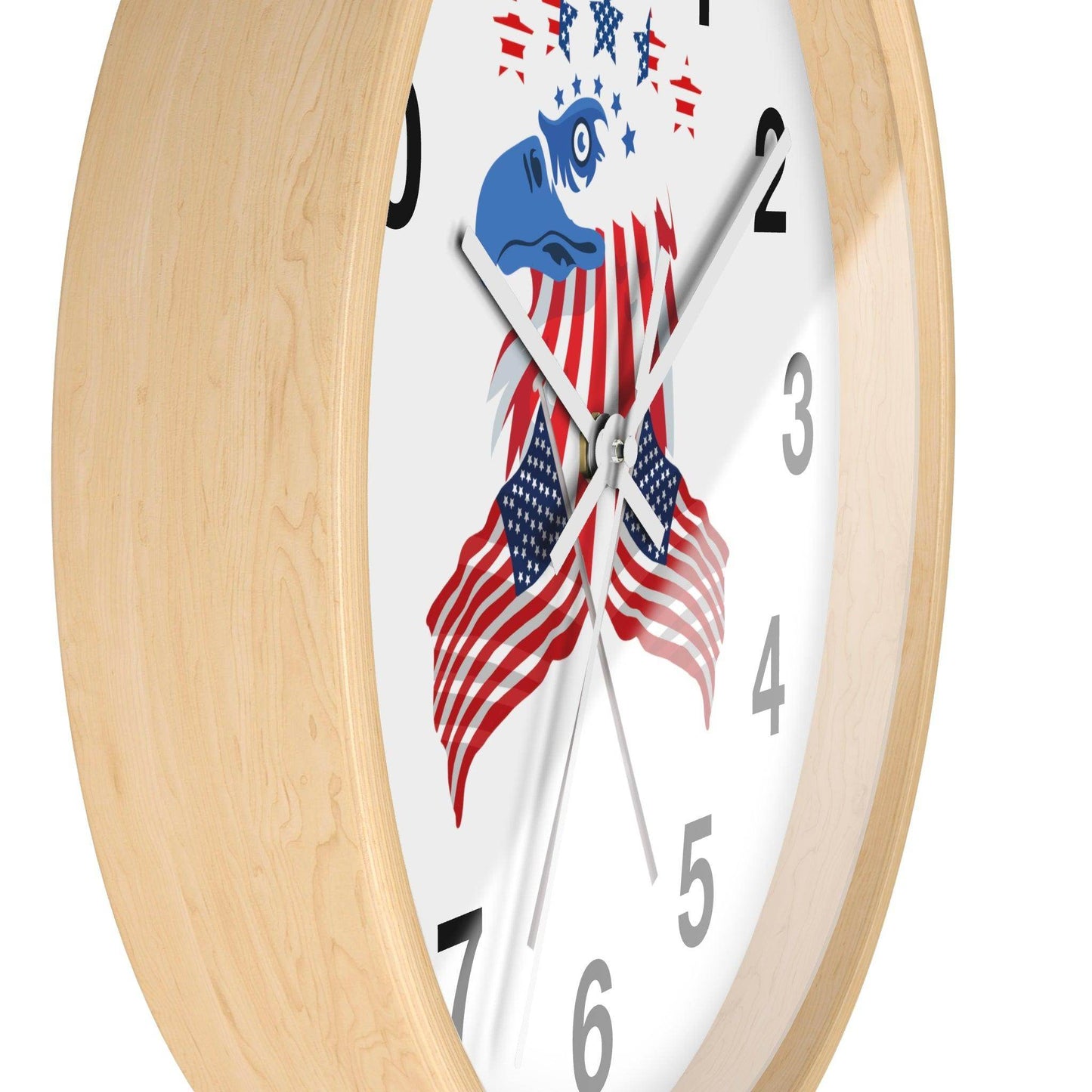 USA Flag Wall Clock, Home decor gift, House Warming gift, New Home Gift, Patriotic Gift School Clock Home Clock Office Clock - Giftsmojo