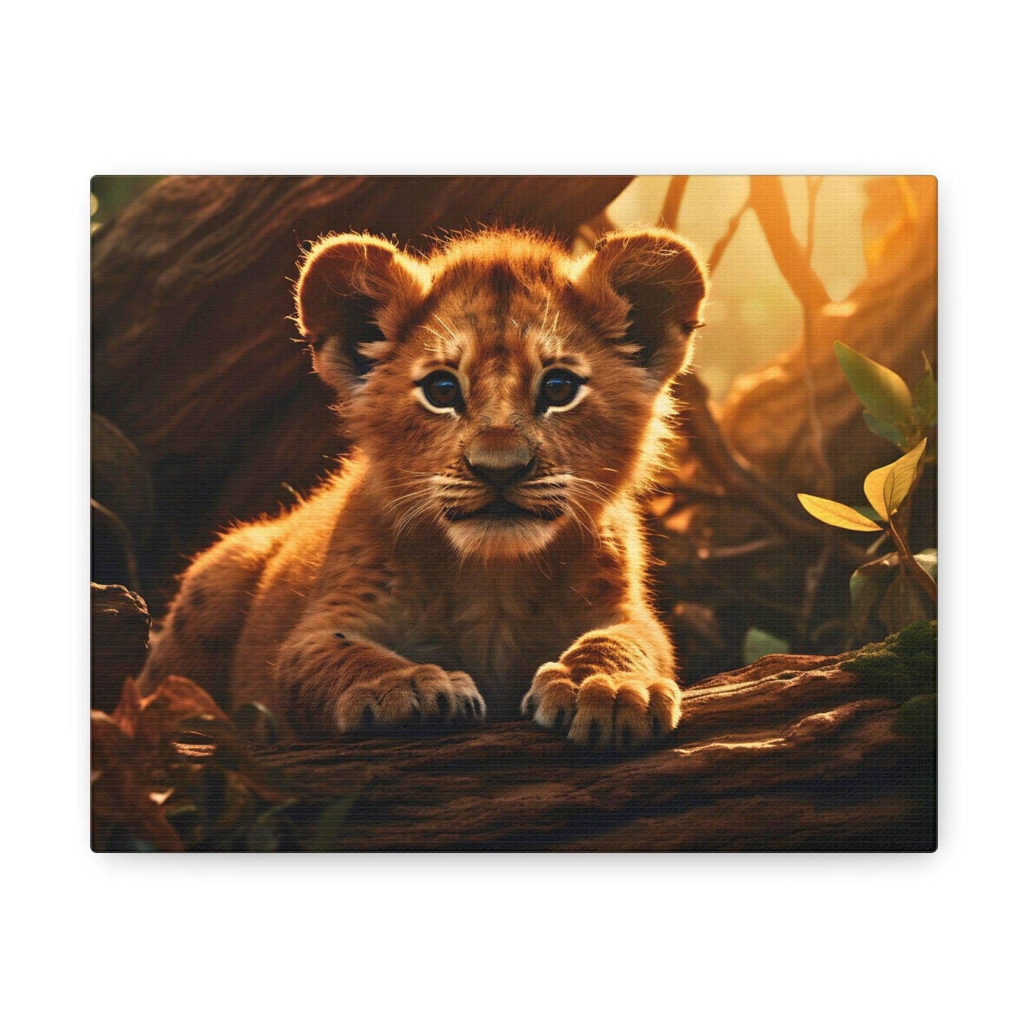 Baby Lion Cub Print Animal Nature Art Safari Nursery Canvas Gallery Wraps Baby Lion Print Large Canvas Art Animal Wall Art Lover Gift - Giftsmojo
