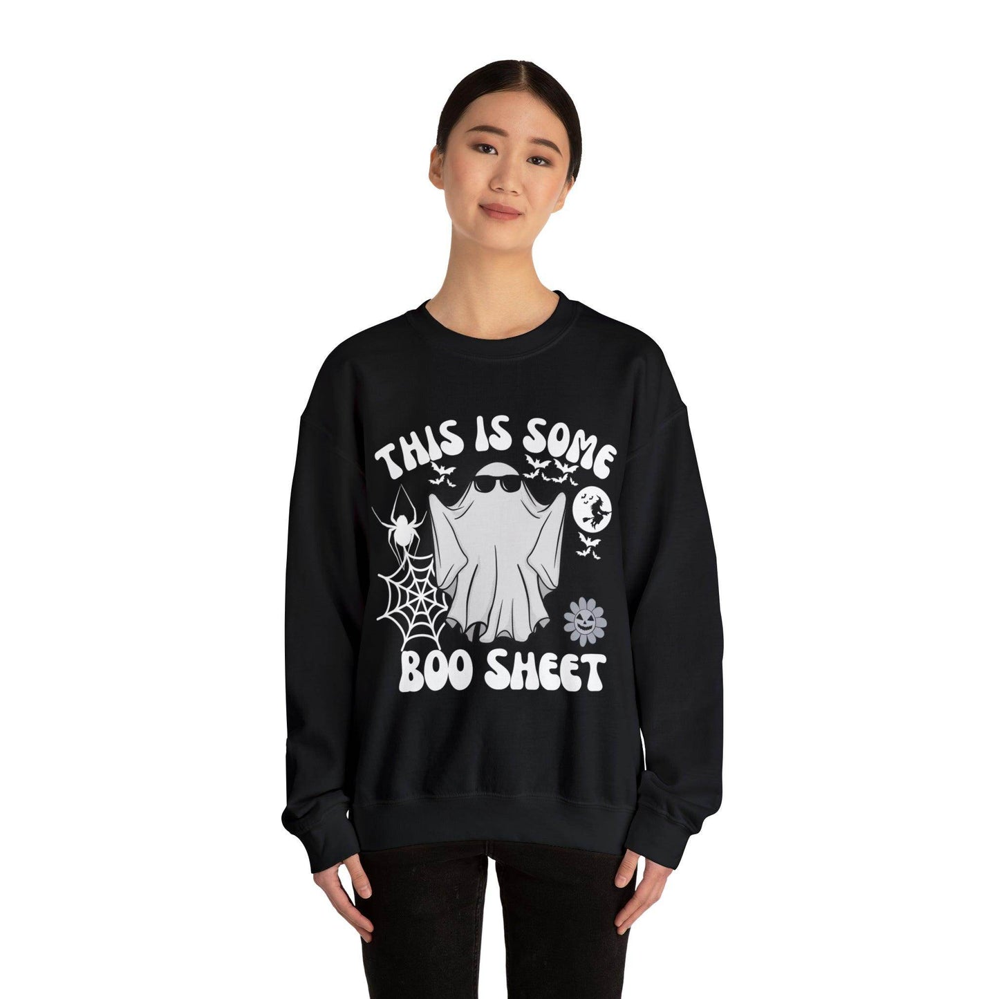 This Is Some Boo Sheet Ghost Sweatshirt Cute Ghost Sweatshirt Boo Ghost Sweatshirt Gift Shirt Funny Halloween Shirt Spooky Season Shirt - Giftsmojo