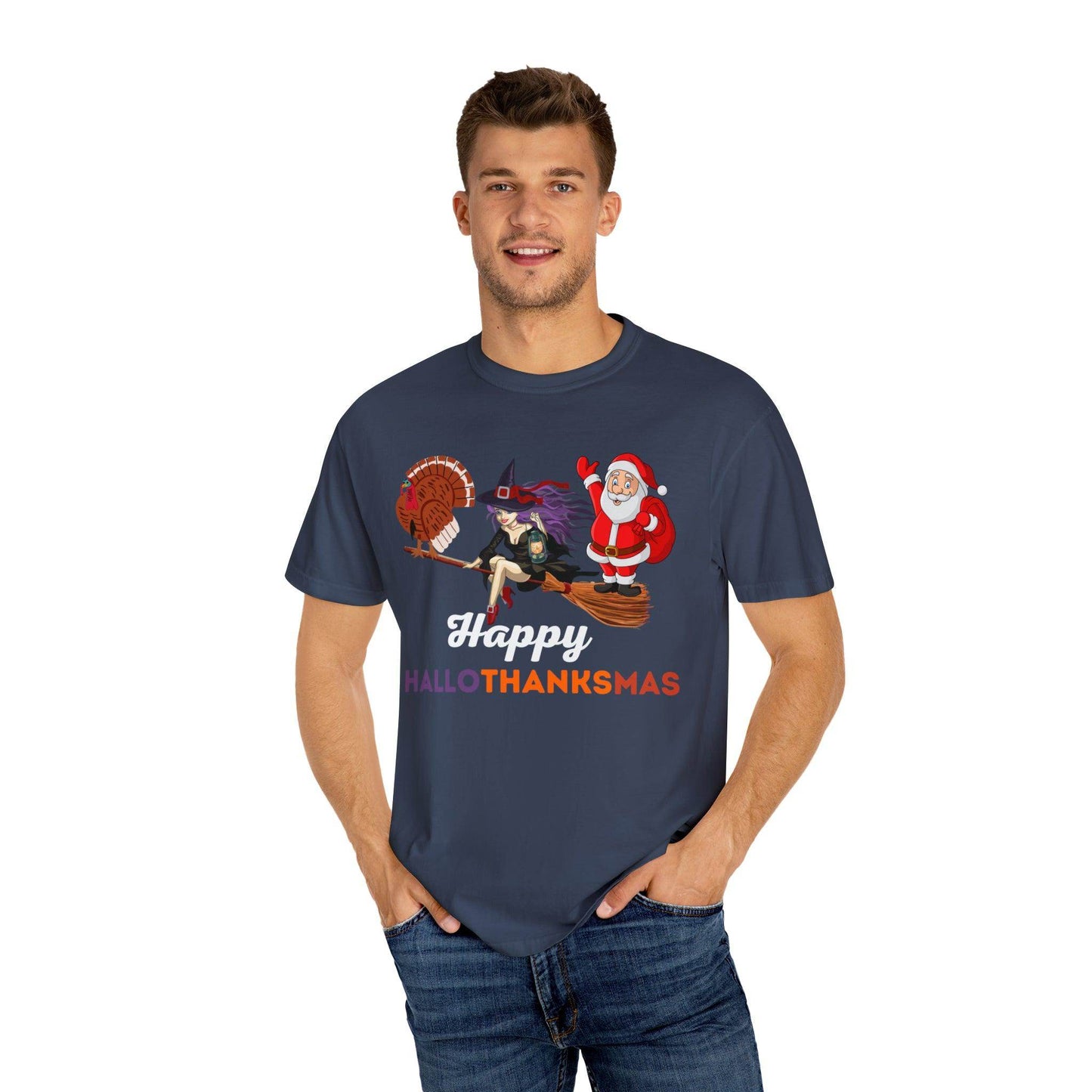 Happy HALLOTHANKSMAS Gift for Fall Halloween Thanksgiving Christmas Gift - Giftsmojo