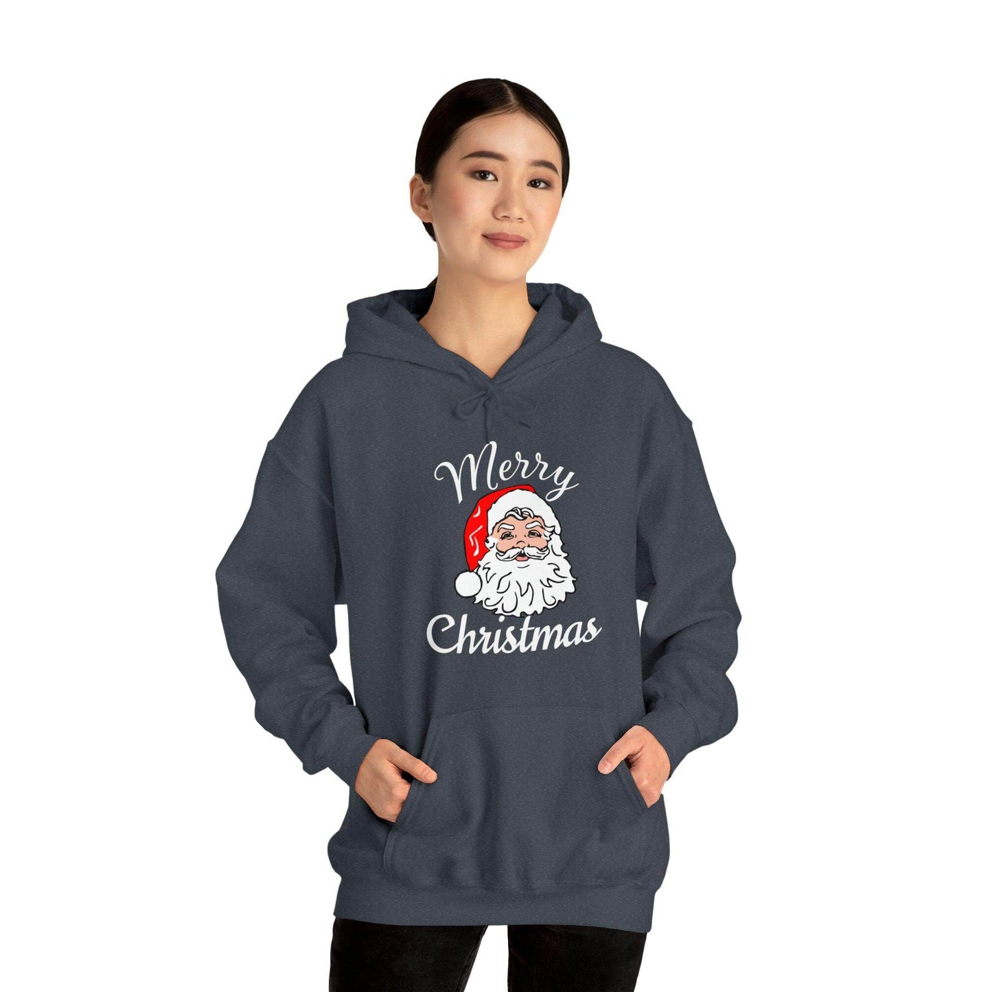Santa Hoodie, Merry Christmas Hooded Sweatshirt, Christmas Shirt, Christmas Gift - Giftsmojo
