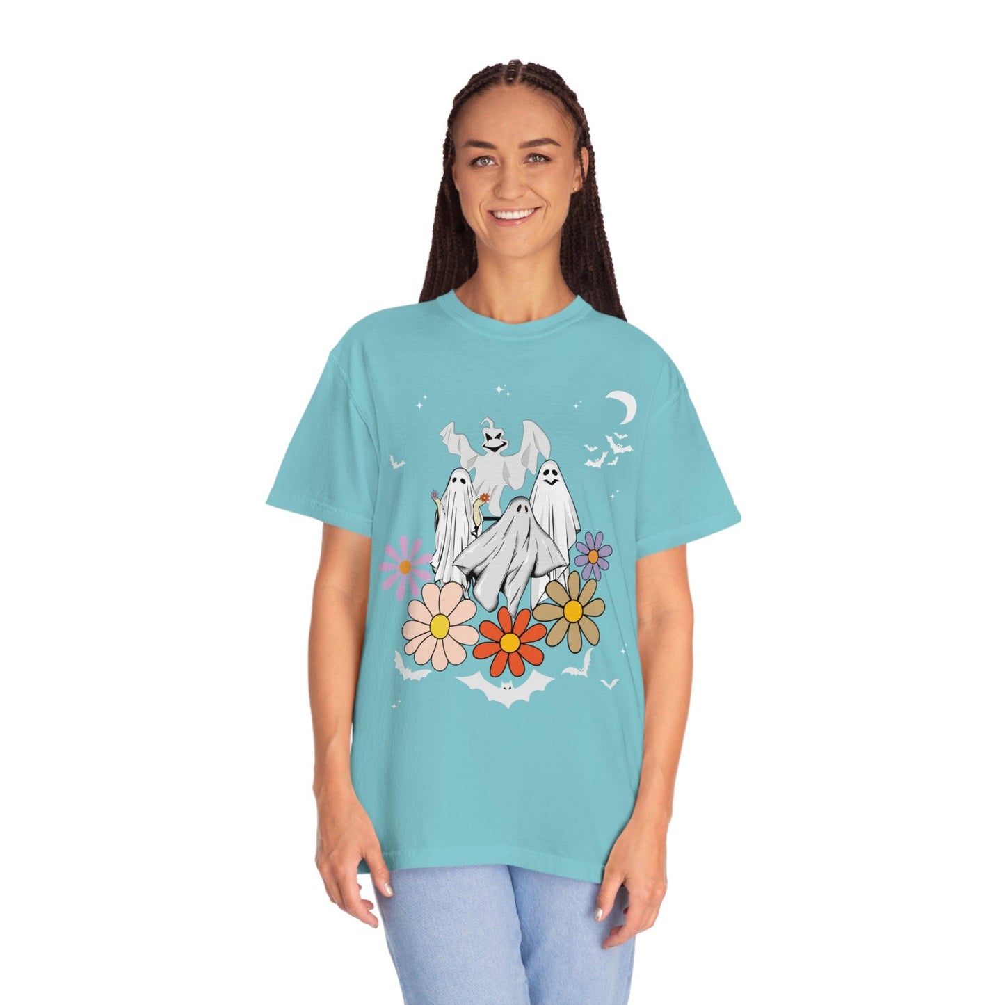 Retro Halloween t-shirt, Vintage Floral Ghost Shirt Halloween Shirt