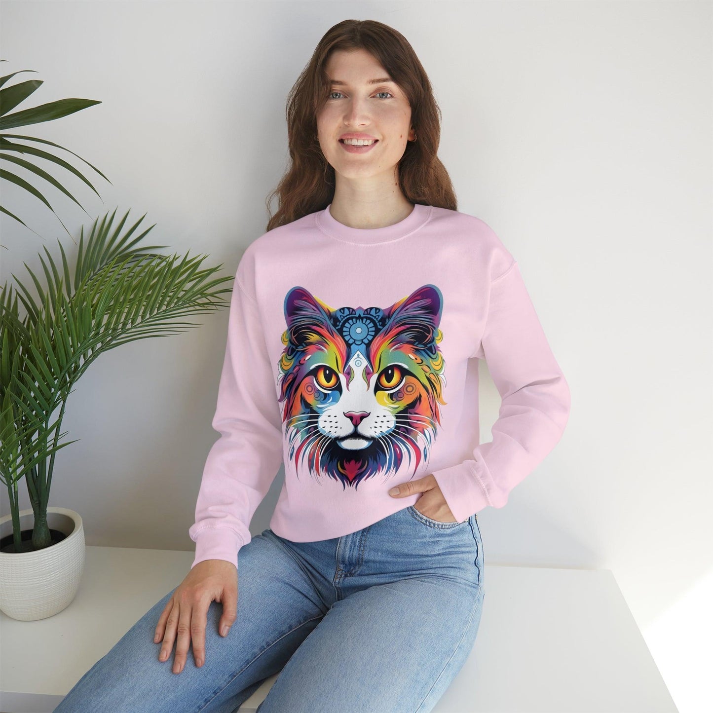 Vintage Cat Lover Sweater Animal Lover Gift Cat Mom Gift Cat Lover Gift Cat Mom Sweatshirt Retro Cat Sweatshirt Cat Crewneck Sweatshirt - Giftsmojo