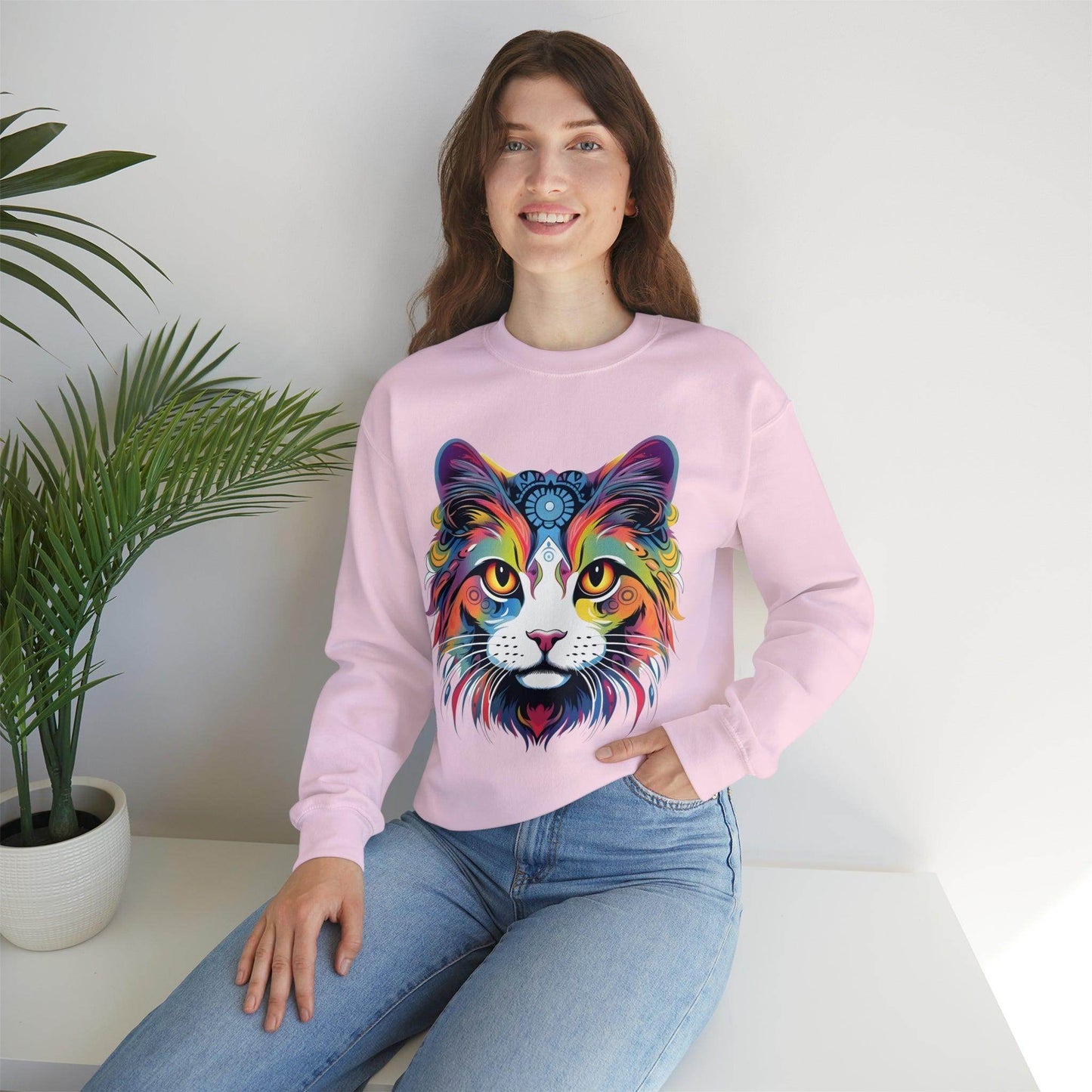 Vintage Cat Lover Sweater Animal Lover Gift Cat Mom Gift Cat Lover Gift Cat Mom Sweatshirt Retro Cat Sweatshirt Cat Crewneck Sweatshirt - Giftsmojo