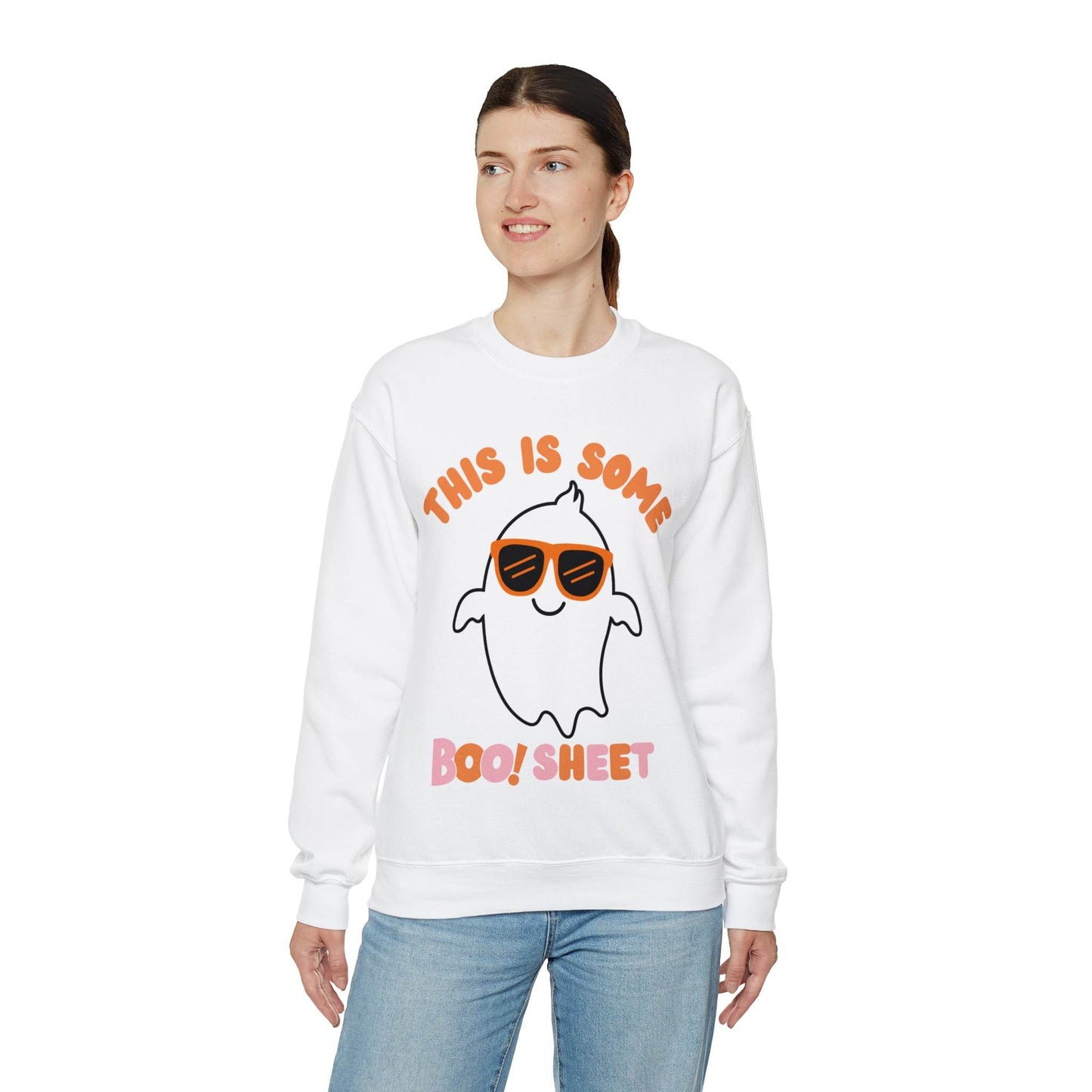 This Is Some Boo Sheet Ghost Sweatshirt Cute Ghost Sweatshirt Boo Ghost Sweatshirt Gift Shirt Funny Halloween Shirt Spooky Season Shirt - Giftsmojo