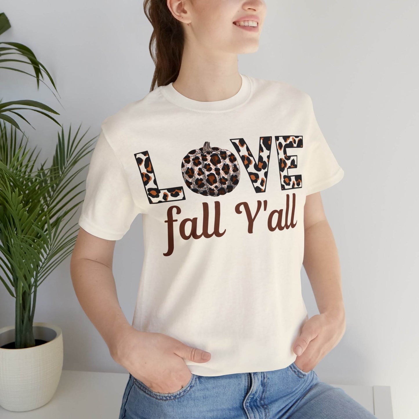 Leopard Print Love Fall Y'all Love Fall shirt Fall lover gift - Giftsmojo